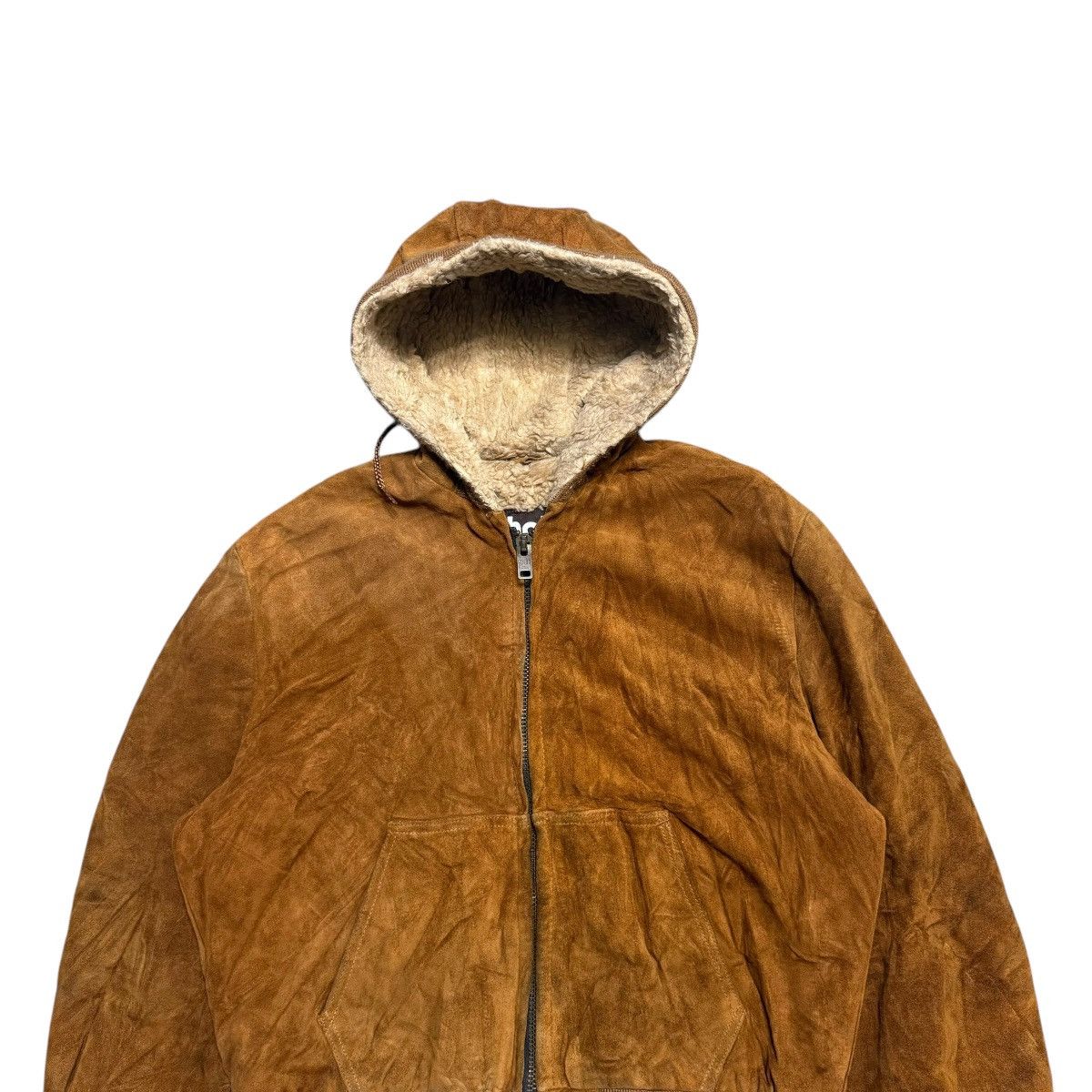 Schott Vintage Schott NYC Hooded Suede Leather Jacket Size US L / EU 52-54 / 3 - 3 Thumbnail