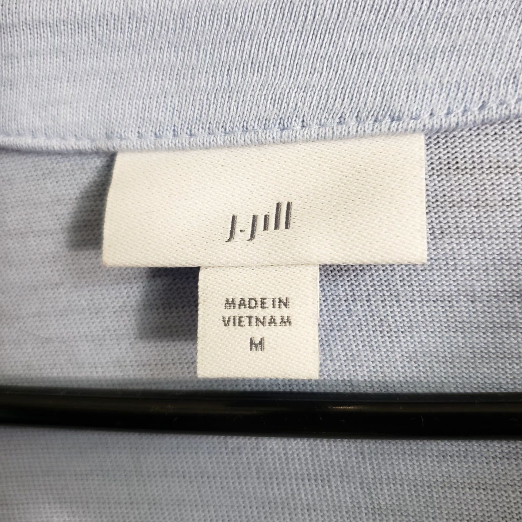 J. Jill J. Jill Cardigan Womens Medium Blue Cotton Open Front Pockets Long Sleeve sweater Size M / US 6-8 / IT 42-44 - 6 Thumbnail