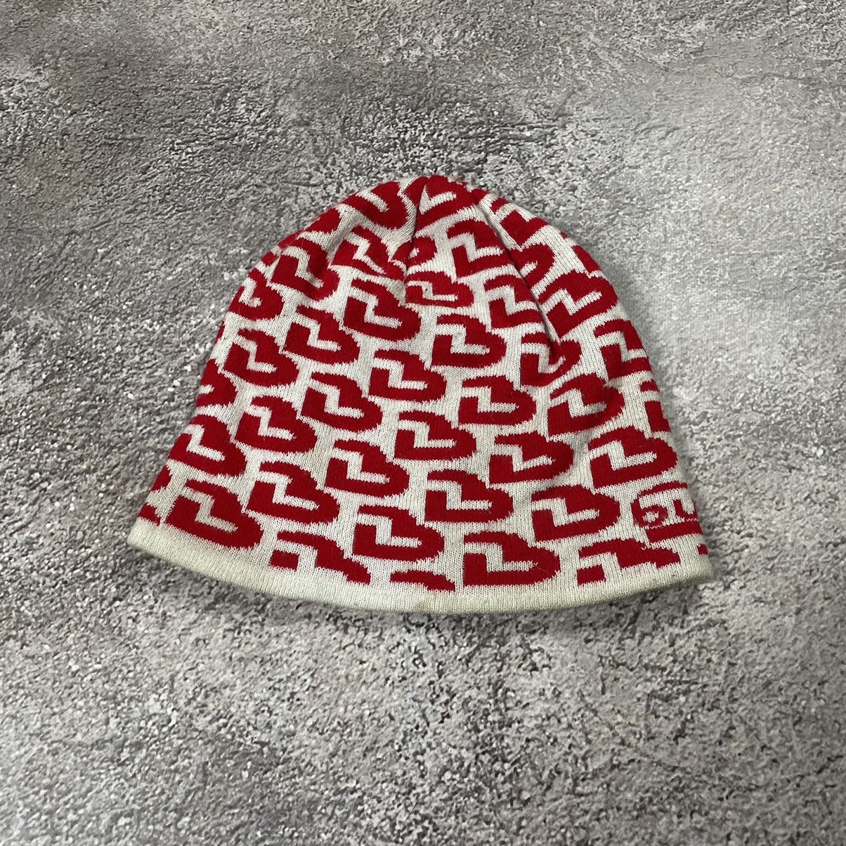 Vintage Vintage 90s Love Hearts Beanie Skate Streetwear Red Slim OS Size ONE SIZE - 2 Thumbnail