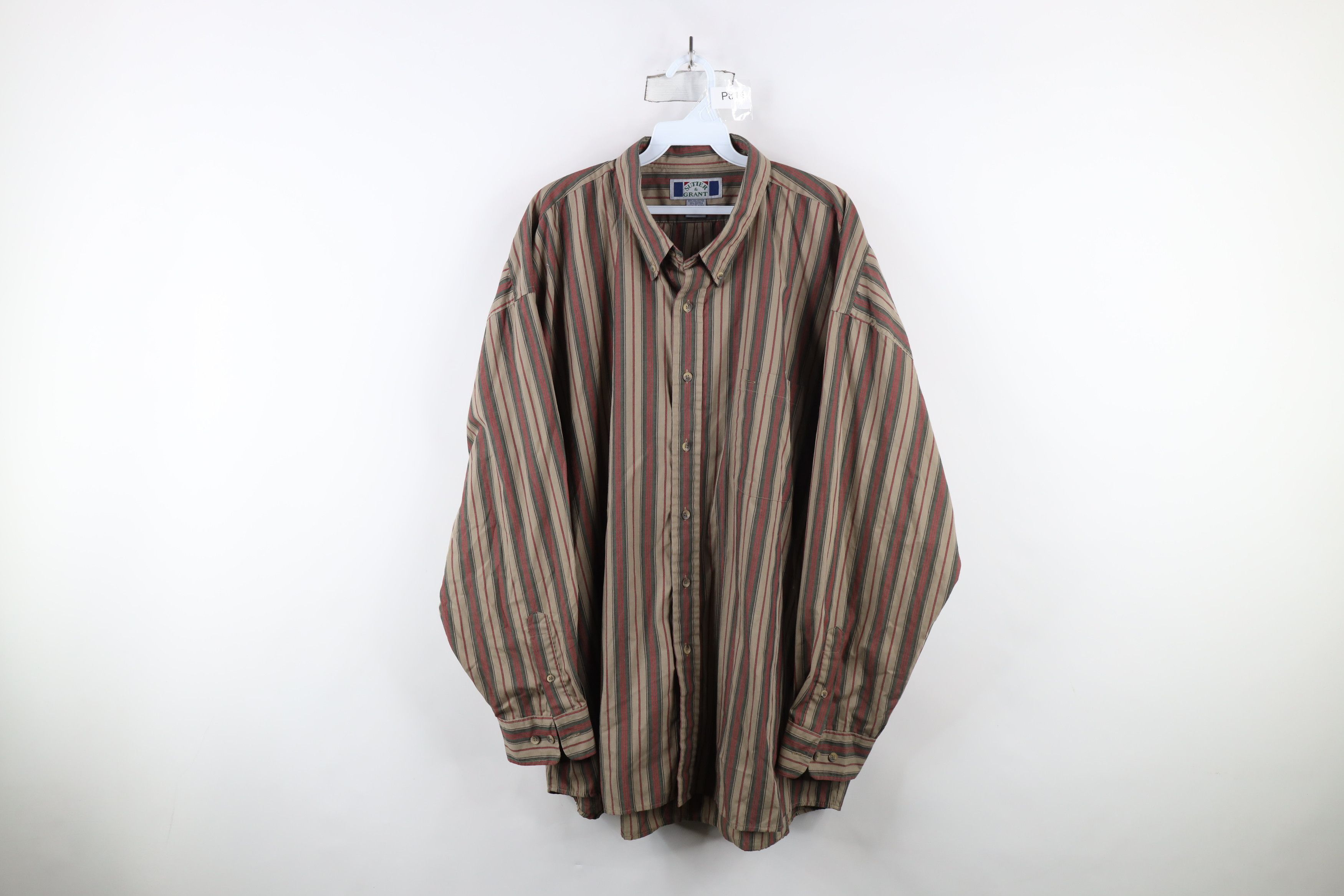 Vintage Vintage 90s Streetwear Block Collared Button Down Shirt Size US XL / EU 56 / 4 - 1 Thumbnail