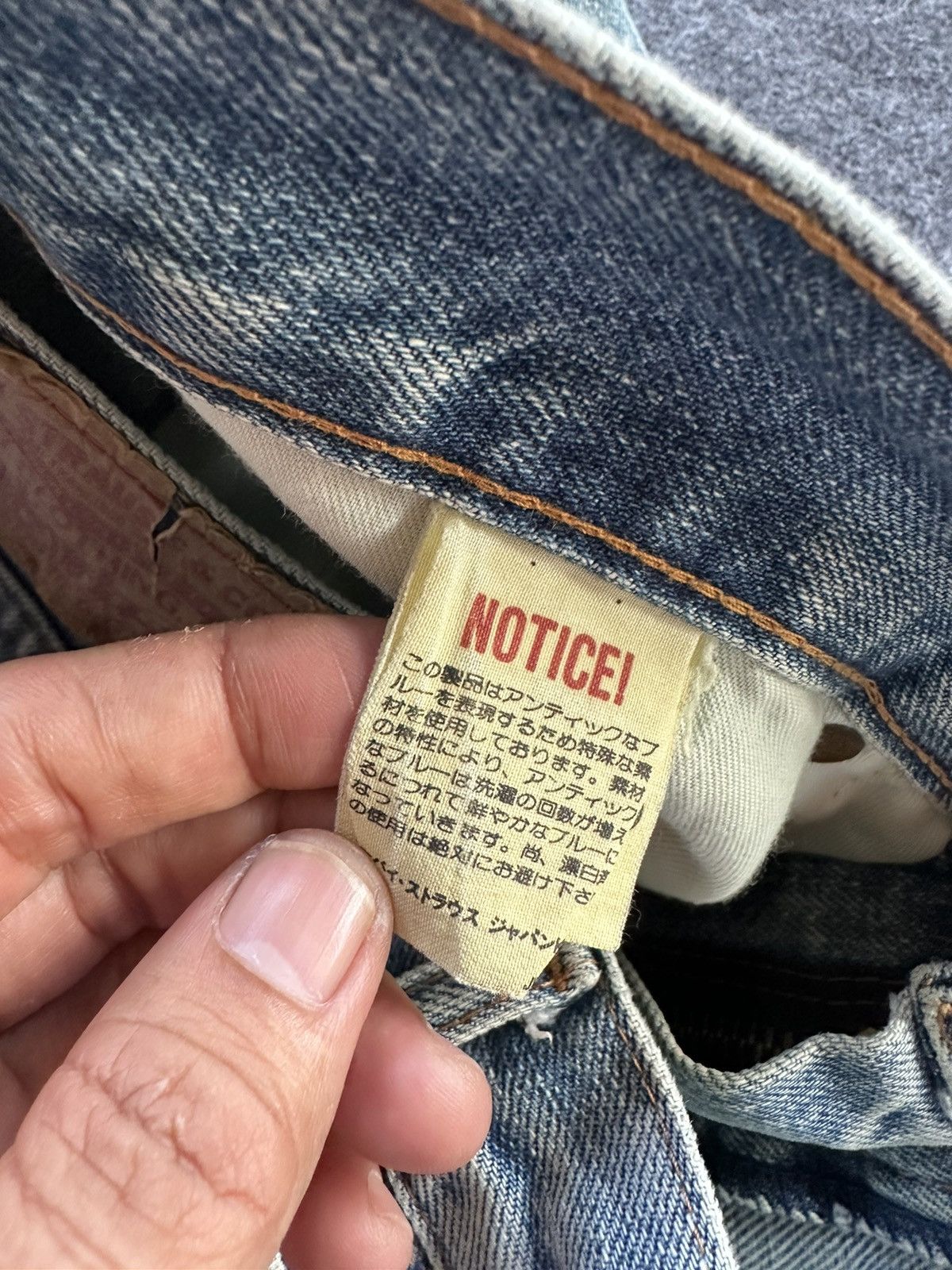 Levi's Vintage LVC 502 XX Crop Dirty Denim D477 Size US 32 / EU 48 - 17 Thumbnail