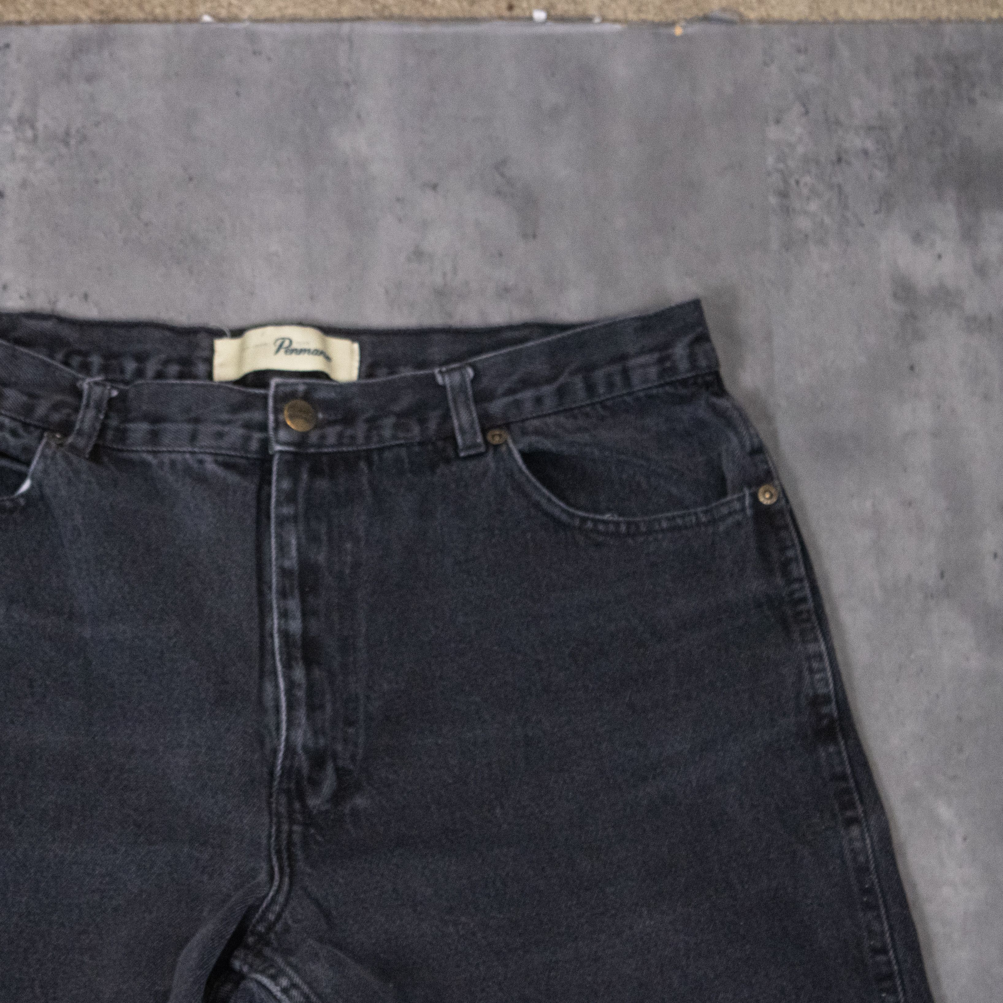 Japanese Brand Vintage 1990's Baggy Relax Fit Slim Black Denim Jeans Pant's Size US 35 - 7 Thumbnail