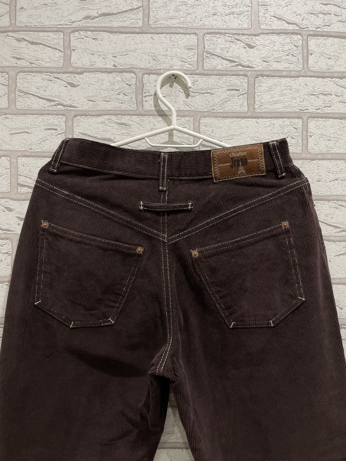 Jean Paul Gaultier RARE Vintage 90s Jean Paul Gaultier Jeans Velvet Brown Pants Size US 30 / EU 46 - 3 Thumbnail