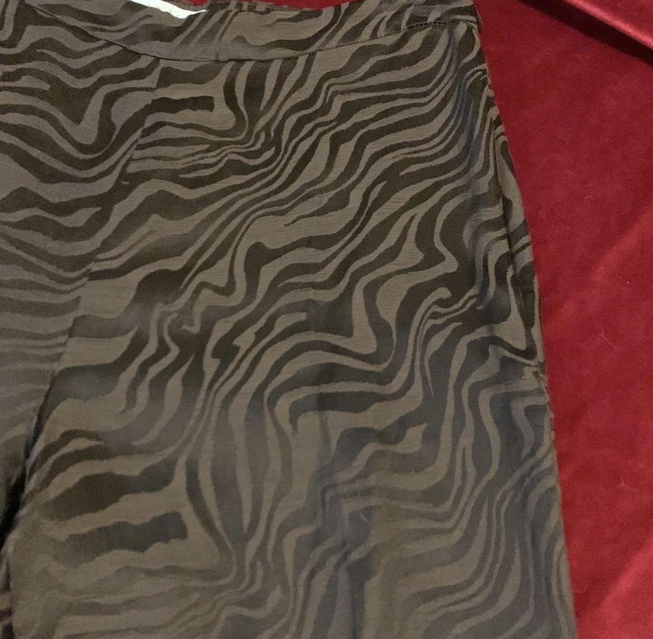 Sandro Sandro Brown/Black High Waisted Zebra Print Pants Size 27" / US 4 / IT 40 - 2 Thumbnail