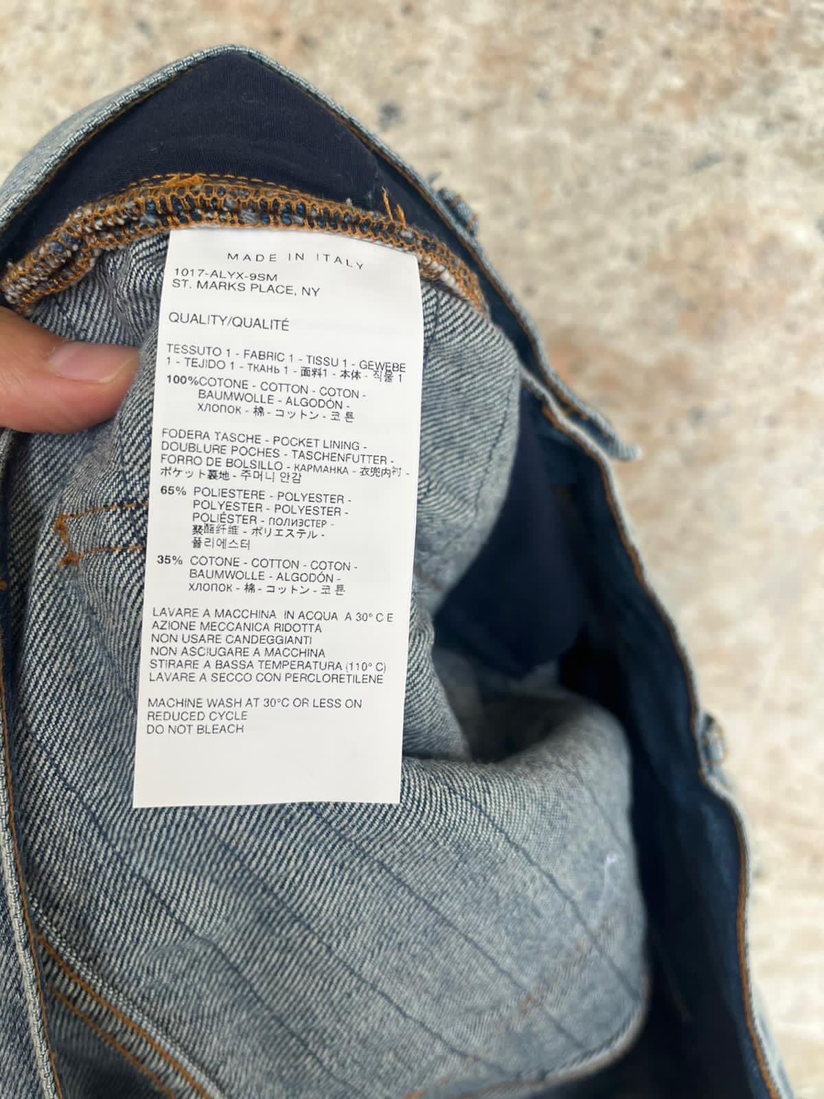 Alyx × Blackmeans 6 Pocket Blackmeans Distressed & Frayed Denim in Blue Size US 36 / EU 52 - 23 Thumbnail