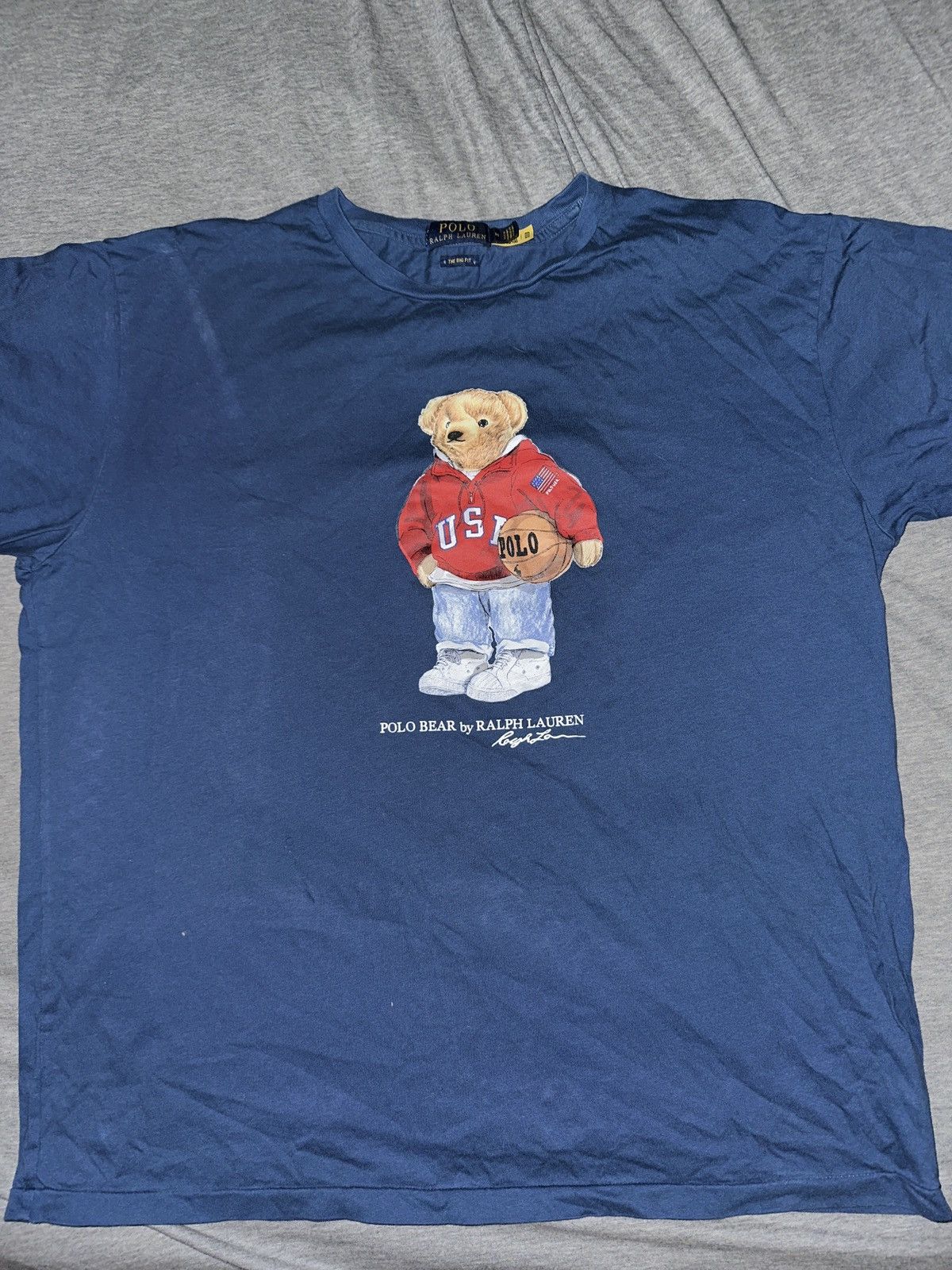 Polo Ralph Lauren × Vintage Polo Bear Logo T-Shirt Blue Size US M / EU 48-50 / 2 - 2 Thumbnail
