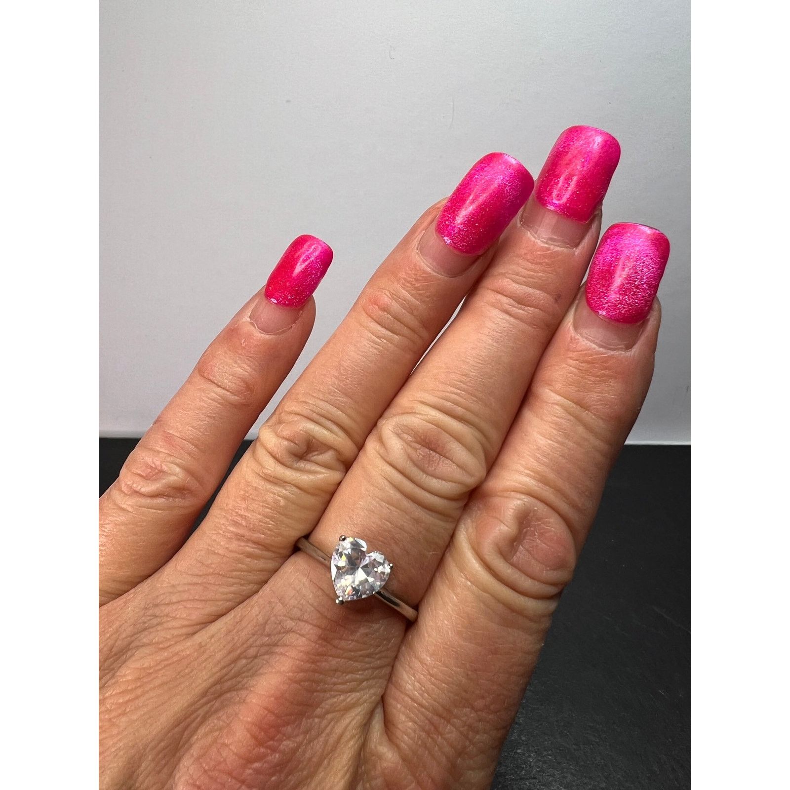 Other Cubic zirconia heart ring in sterling silver size 9 Size ONE SIZE - 3 Thumbnail