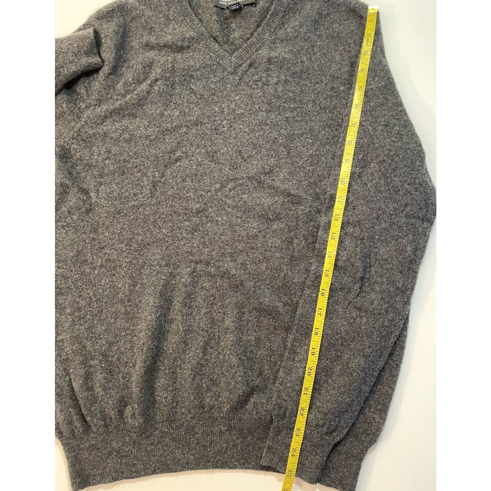 Vintage Harrison Davis Sweater Mens L Charcoal 100% Cashmere V-Neck Designer Casual Pullover Size US L / EU 52-54 / 3 - 7 Thumbnail