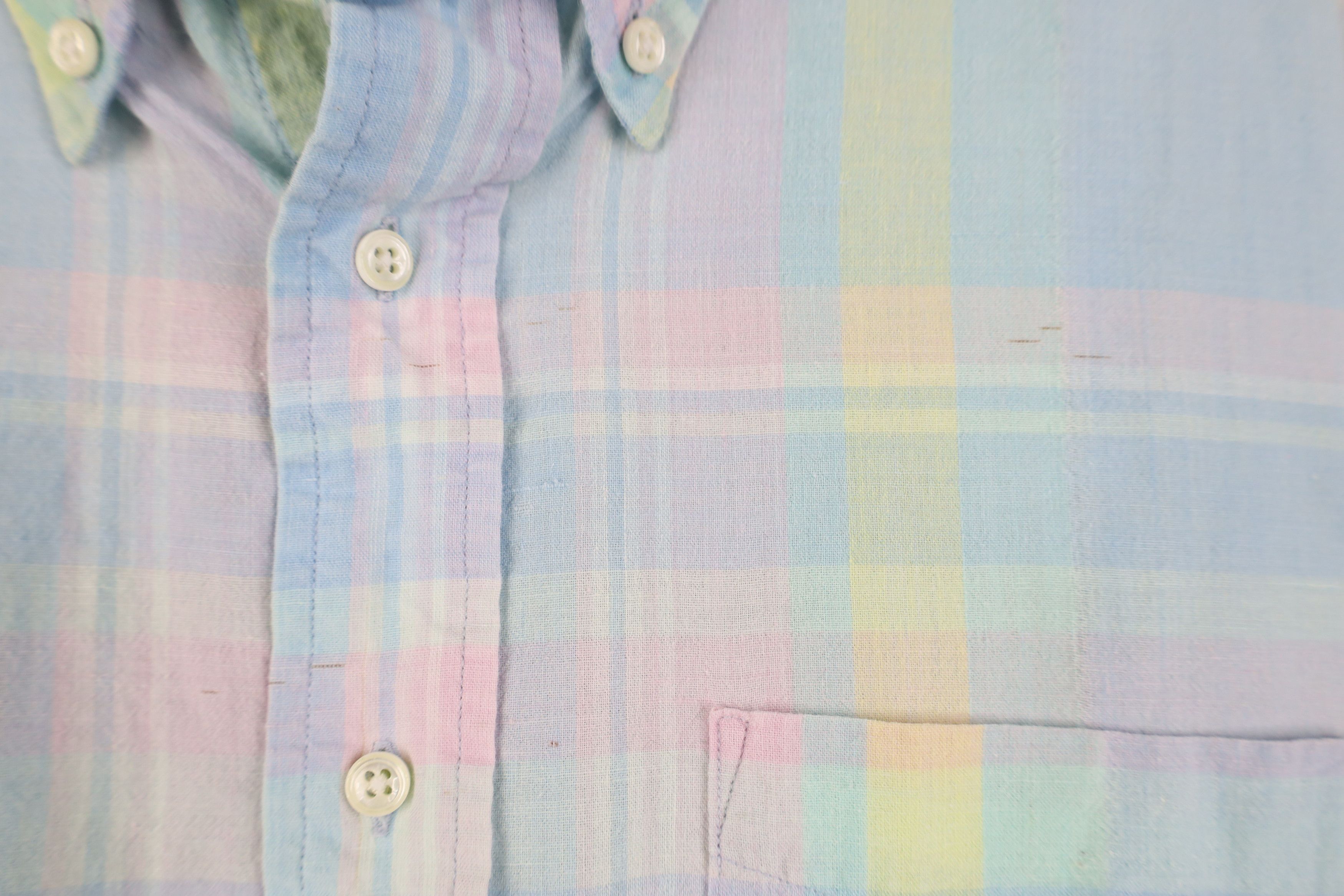 Lands' End Vintage 90s Lands End Madras Plaid Button Down Shirt USA Size US L / EU 52-54 / 3 - 4 Thumbnail