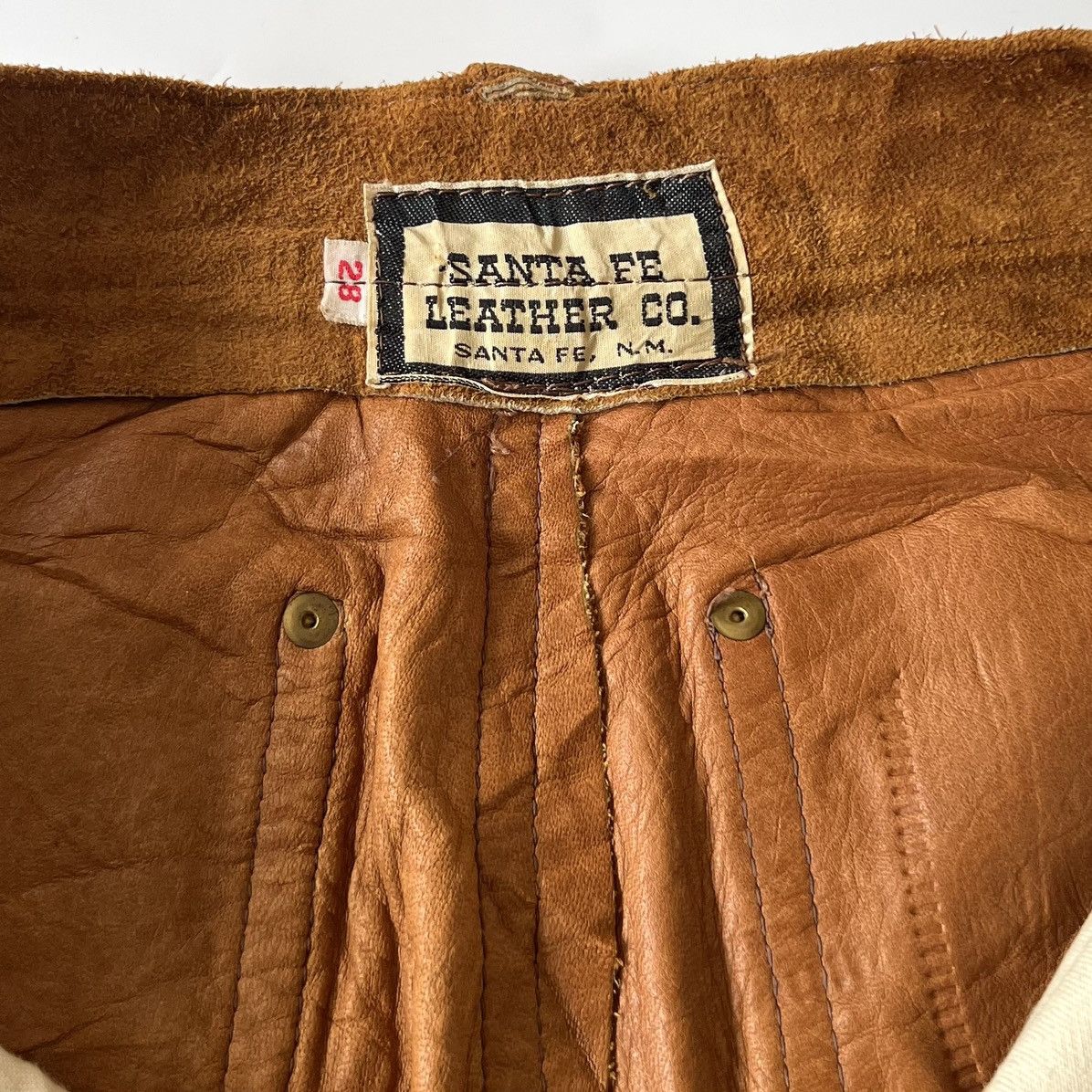 Other Vtg.SANTA FE Suede Flare Pants 70s Size US 28 / EU 44 - 7 Thumbnail