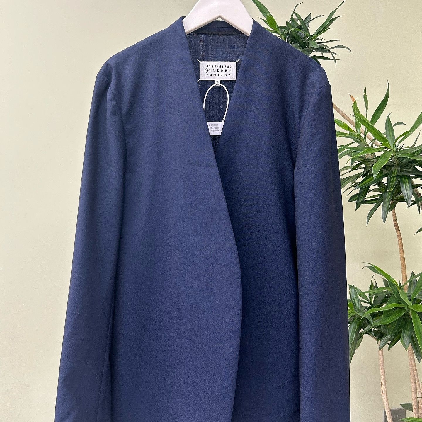 Maison Margiela Maison Margiela Navy Collarless Blazer Size 34R Size 34R - 1 Thumbnail