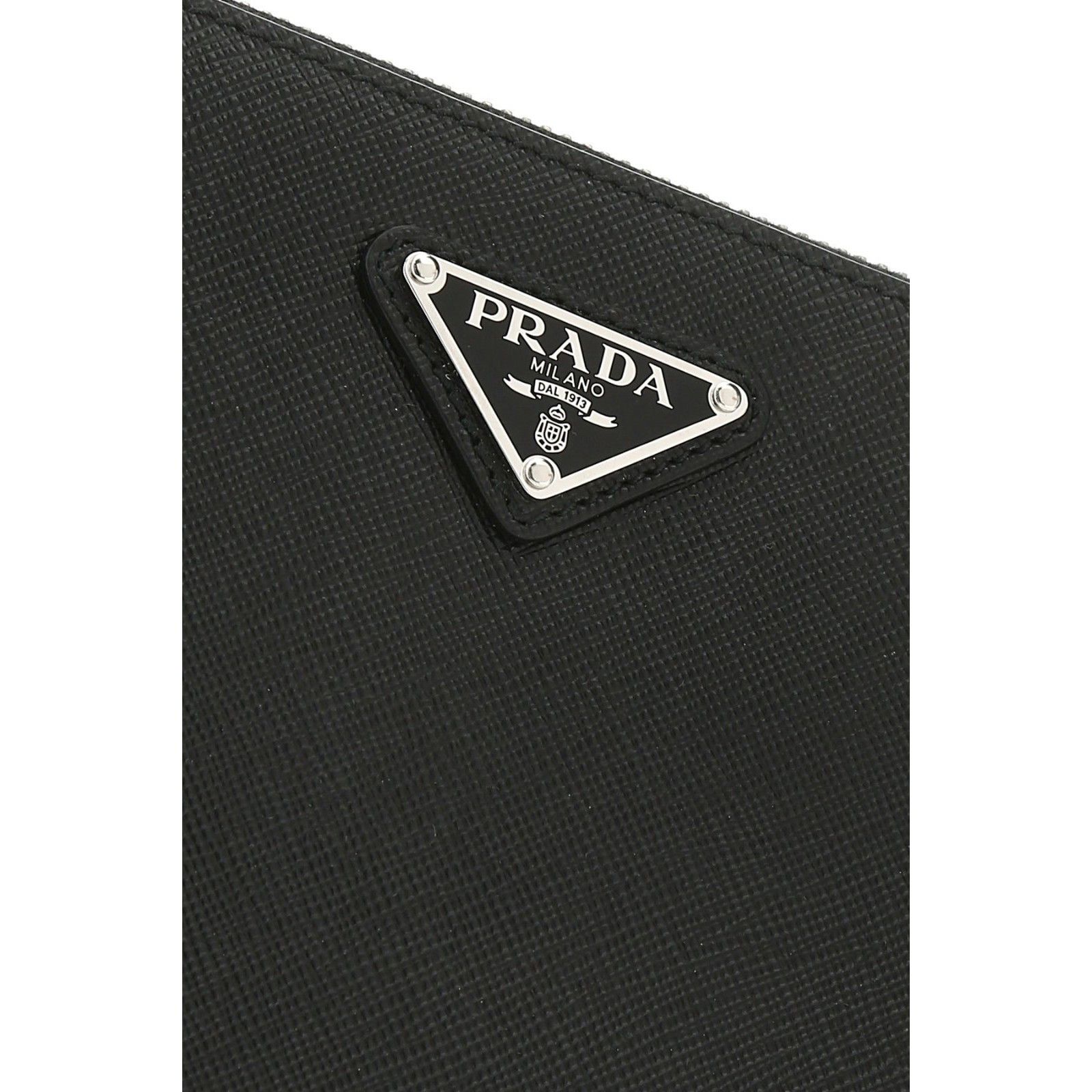 Prada PRADA Black Leather Clutch Handbag New And Authentic Size ONE SIZE - 4 Thumbnail