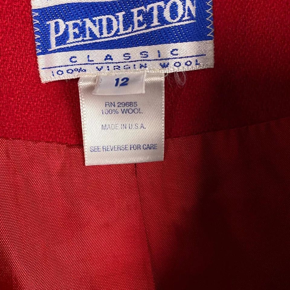 Pendleton Vintage Pendleton Coat Women's Size 12 100% Wool Red Adults Size XL / US 12-14 / IT 48-50 - 3 Thumbnail