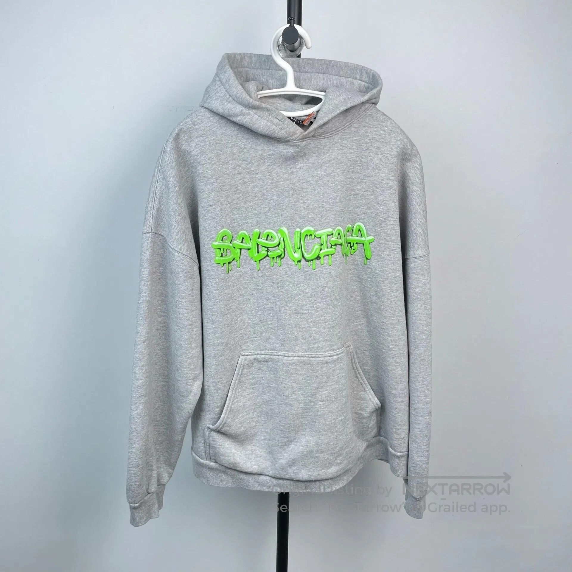 Balenciaga Balenciaga Grey Dripping Print Letter Hoodie| Size US L / EU 52-54 / 3 - 1 Thumbnail