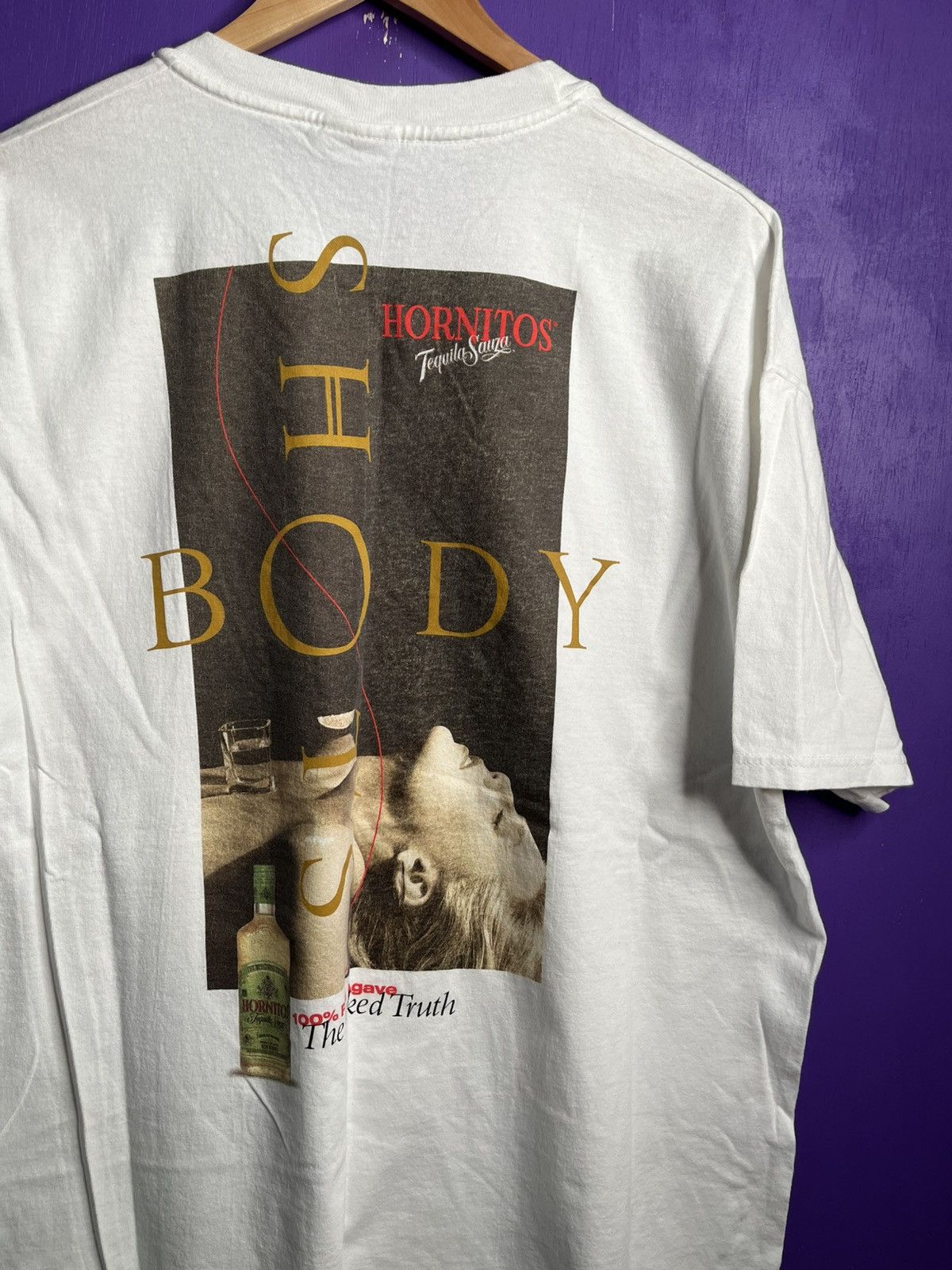 Vintage Vintage 90s Hornitos body shots mullet logo tee Size US XL / EU 56 / 4 - 3 Thumbnail