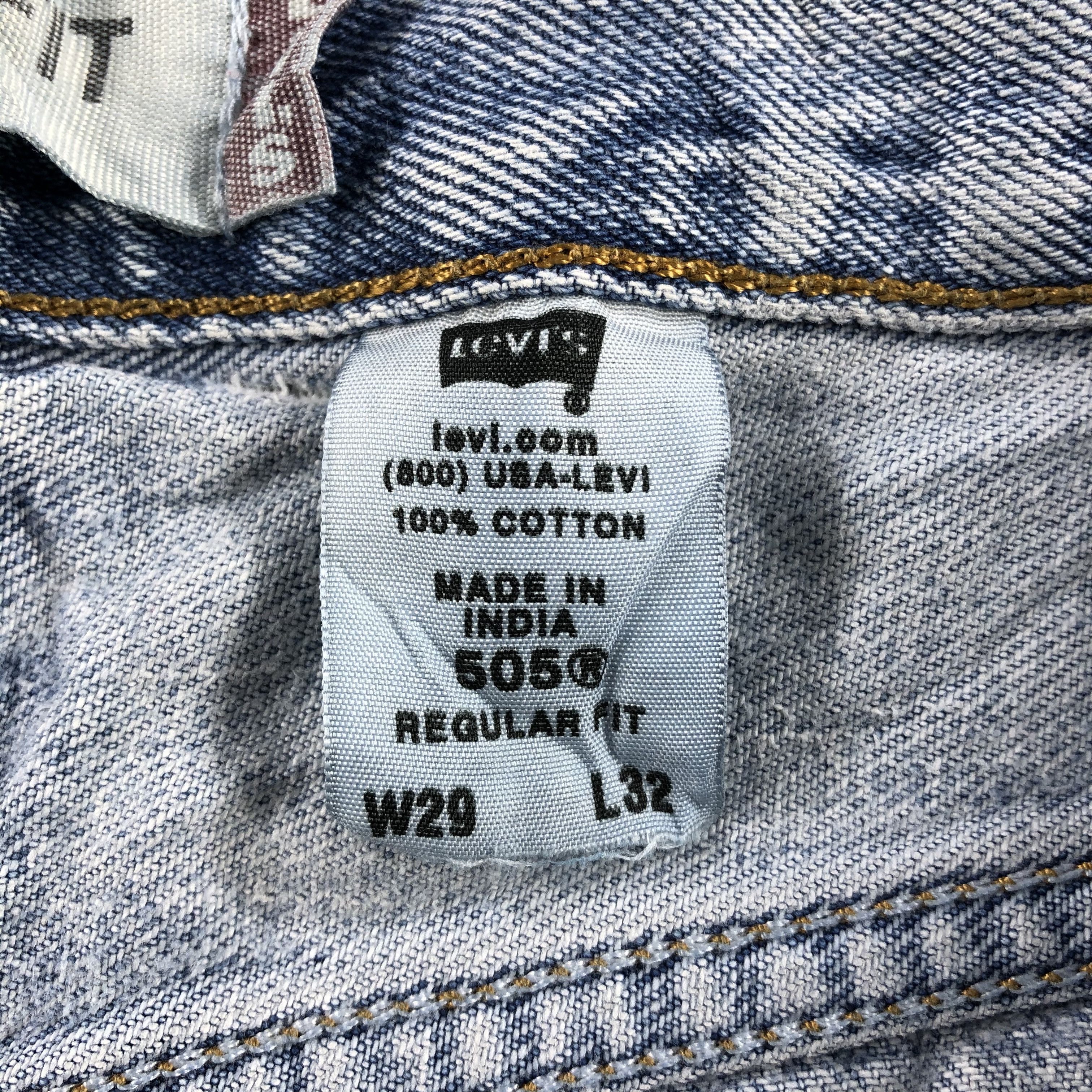 Levi's Vintage Light Wash Levis 505 Jeans-J2182 Size US 27 - 16 Thumbnail