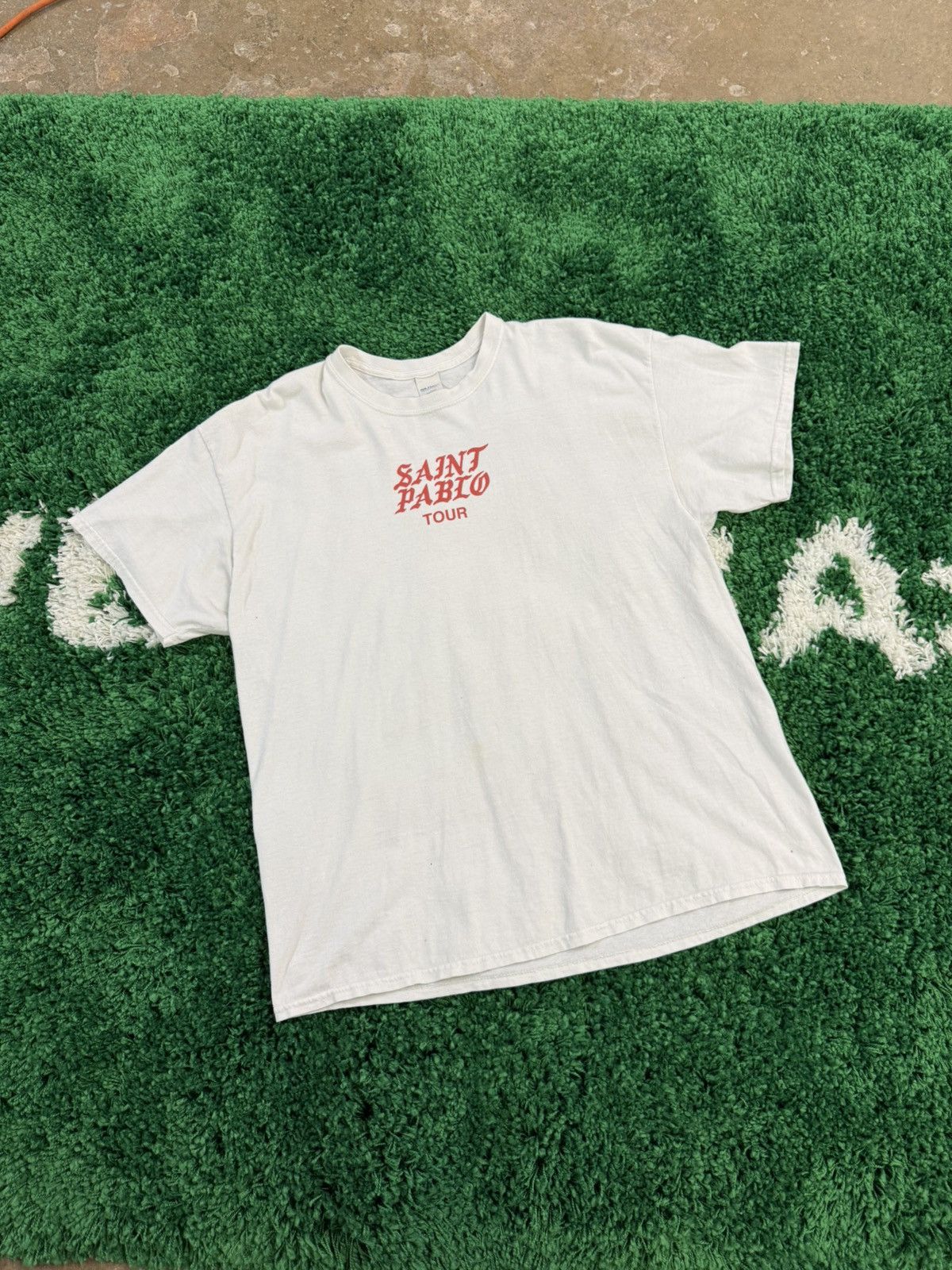 Kanye West Kanye West Saint Pablo Tour Tee Sz. XL Red White Size US XL / EU 56 / 4 - 3 Thumbnail