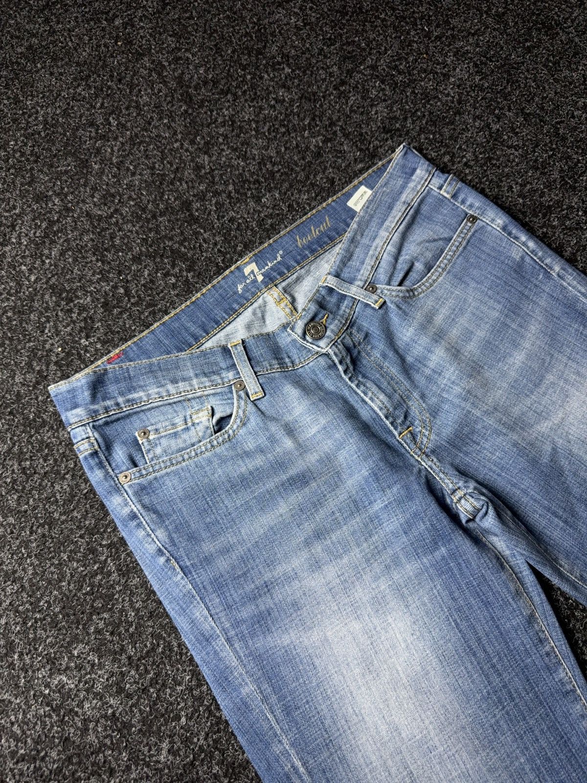7 For All Mankind 7 For All Mankind Bootcut Wide Leg Vintage Blue Denim Jeans Size 30" / US 8 / IT 44 - 7 Thumbnail