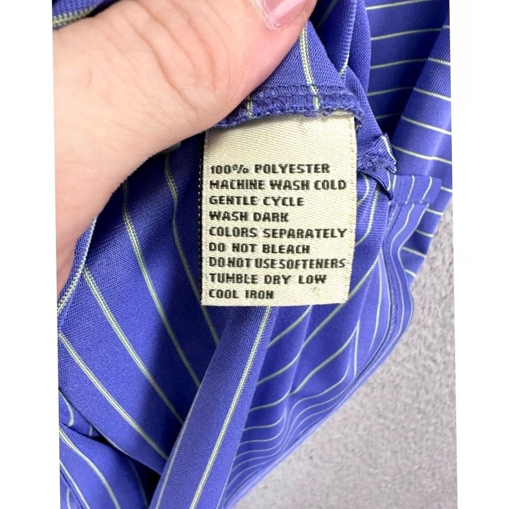 Vintage Donald Ross Polo Shirt Adult Large Purple Yellow Striped Golf Rugby Mens Size US L / EU 52-54 / 3 - 4 Thumbnail