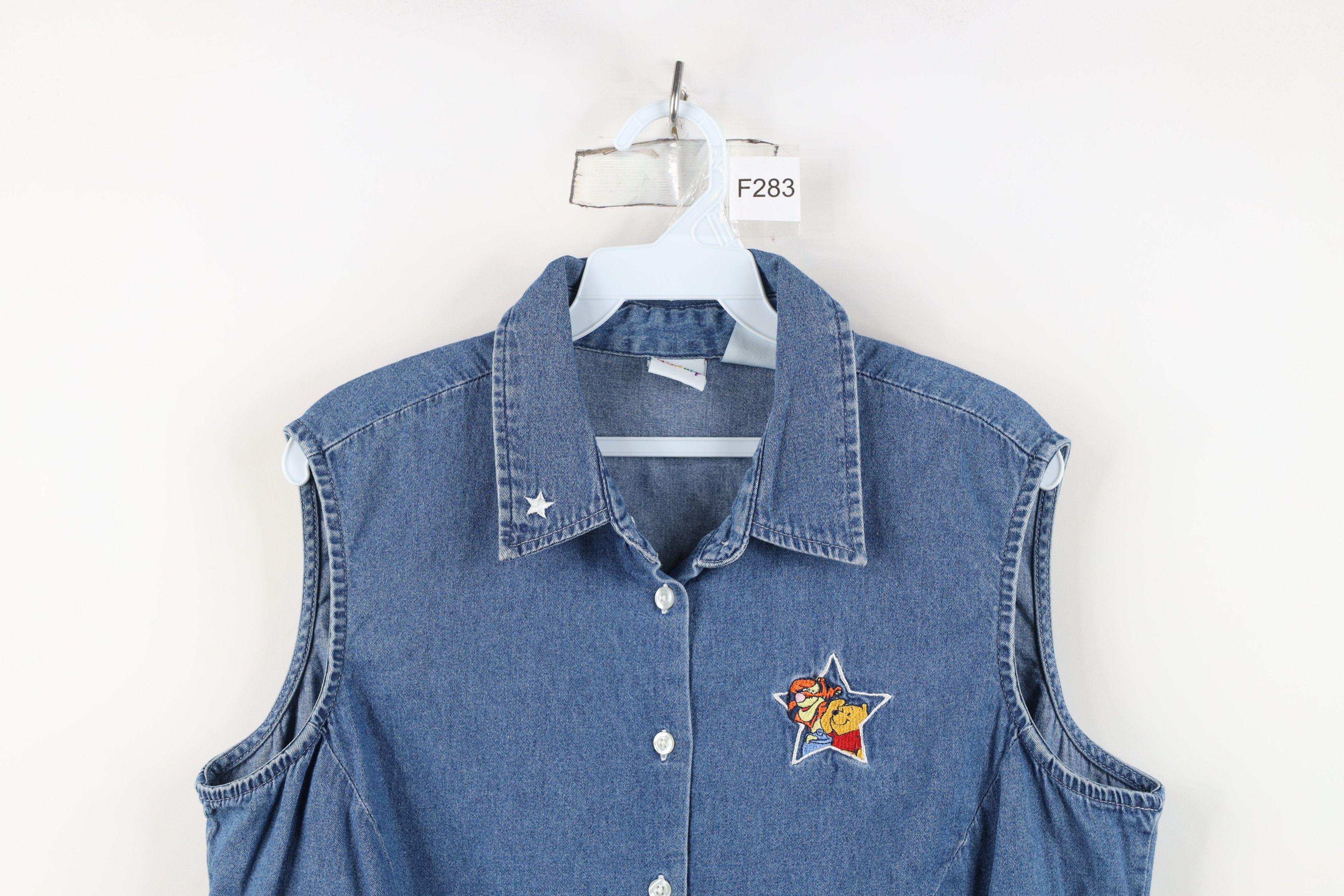 Disney Vintage 90s Y2K Disney Winnie the Pooh Sleeveless Shirt Size XL / US 12-14 / IT 48-50 - 2 Thumbnail