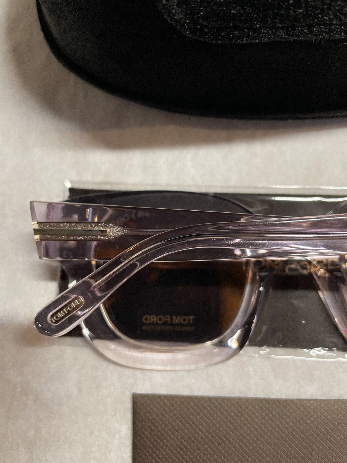 TOM FORD PIA TF659 78Z VIOLET CRYSTAL SQUARE SUNGLASSES