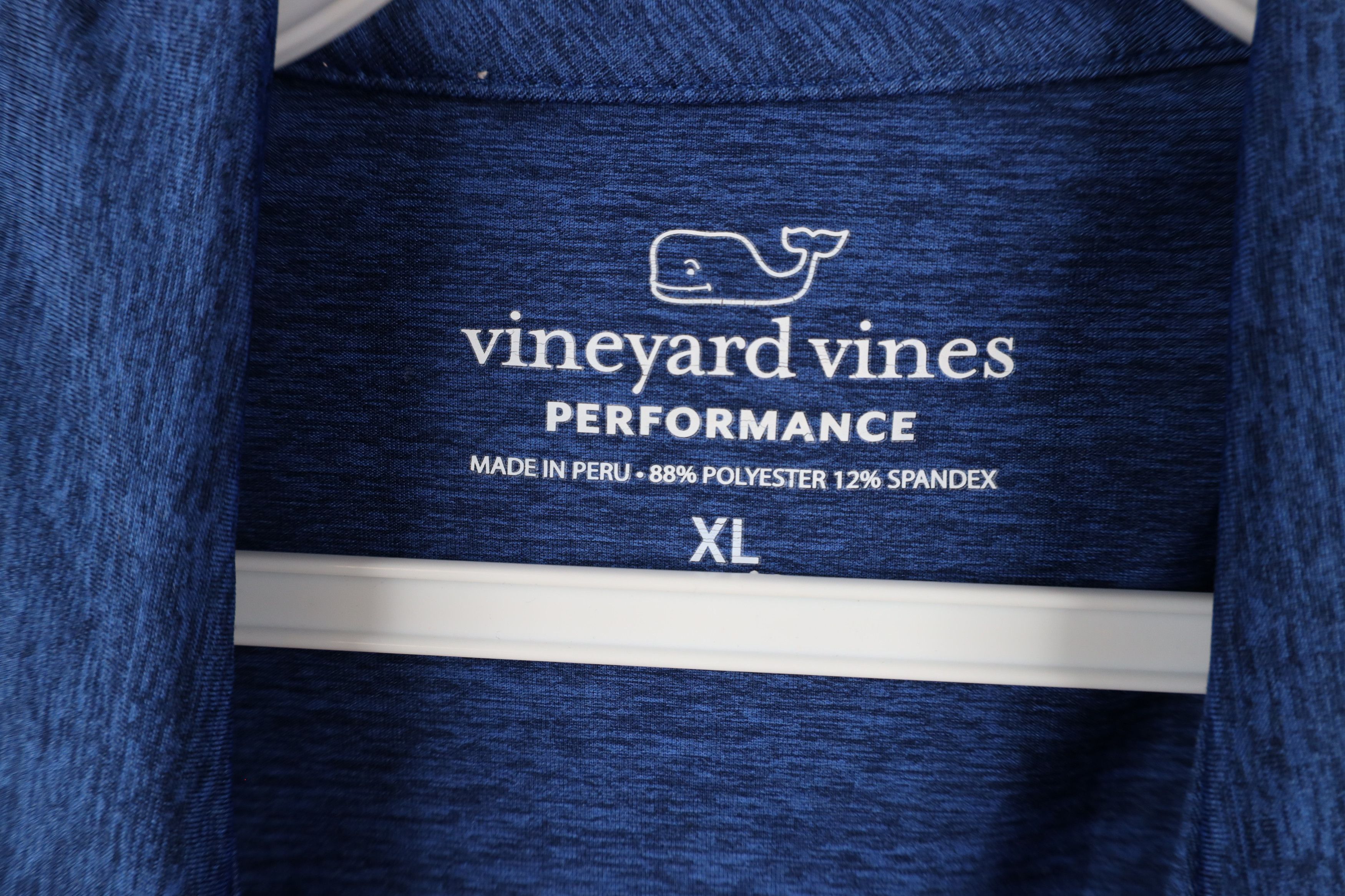 Vineyard Vines × Vintage Vineyard Vines Performance Short Sleeve Golf Polo Shirt Blue Size US XL / EU 56 / 4 - 5 Thumbnail