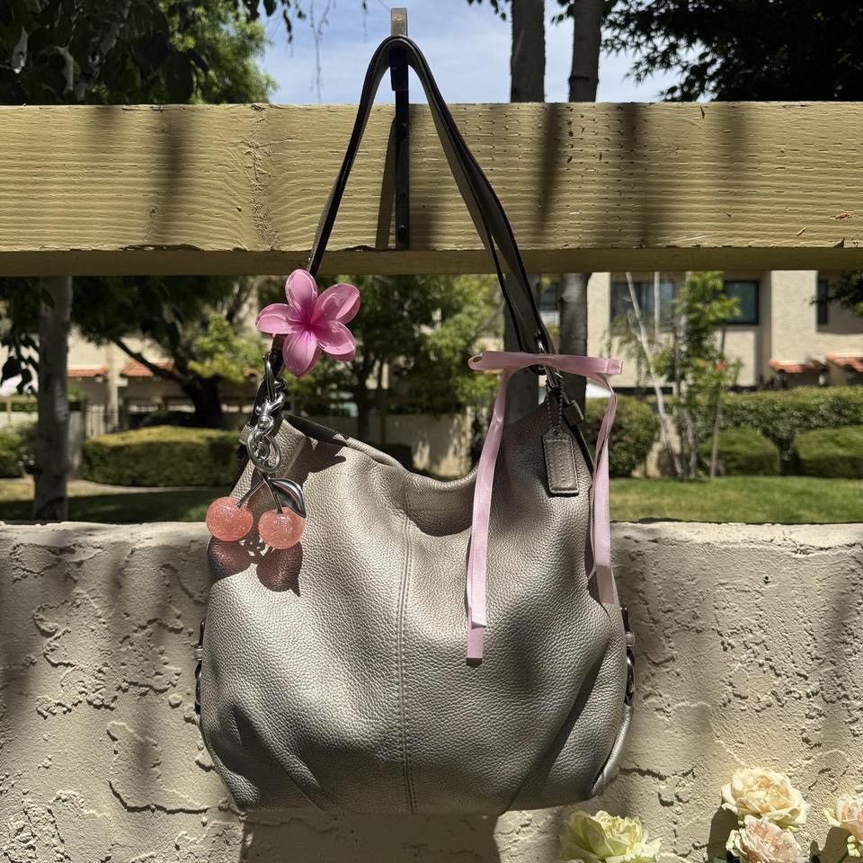 Y2K Silver Coach Slouchy Hobo Bag