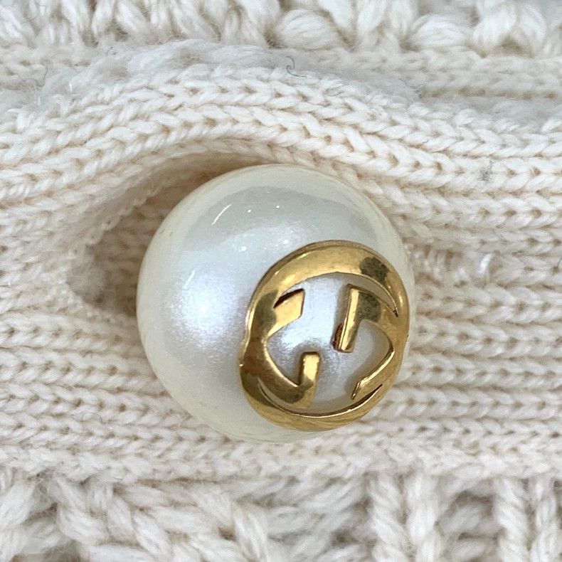 Gucci Gucci Color-blocked striped pearl buckled wool round-neck l Size US XS / EU 42 / 0 - 5 Thumbnail