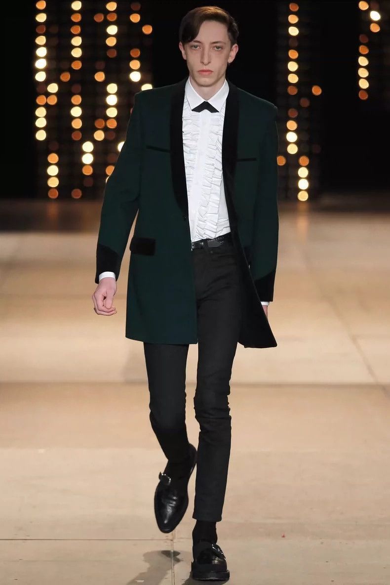 Saint Laurent Paris Saint Laurent Paris Black velvet melon collar wool coat-250 Size US S / EU 44-46 / 1 - 5 Thumbnail