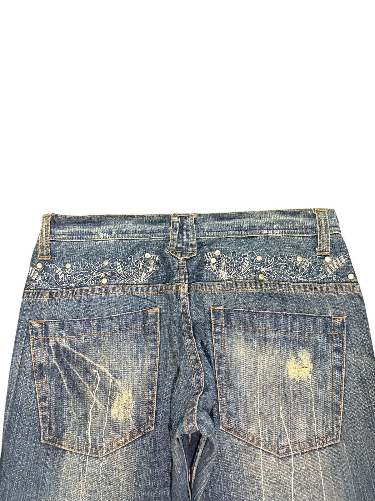 Hysteric Glamour Vintage Japanese Brand Bleach Distress Flare Jeans Size 31" - 3 Thumbnail