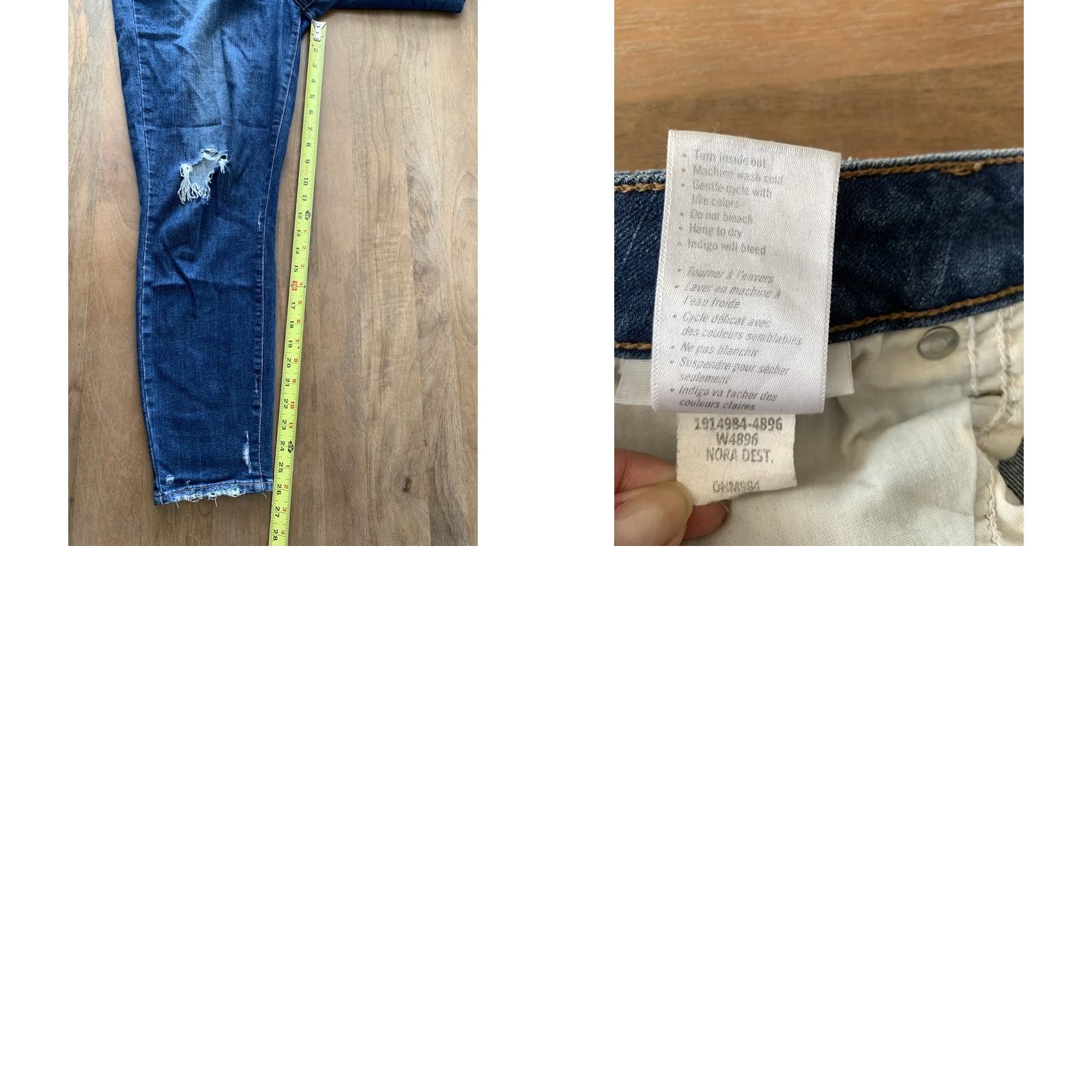 Paige Paige Jeans Womens Crop Denim Slim Distressed High Rise 30 Blue Pants 5-Pocket Neckt Logo USA Vintage No Size 30" / US 8 / IT 44 - 8 Thumbnail