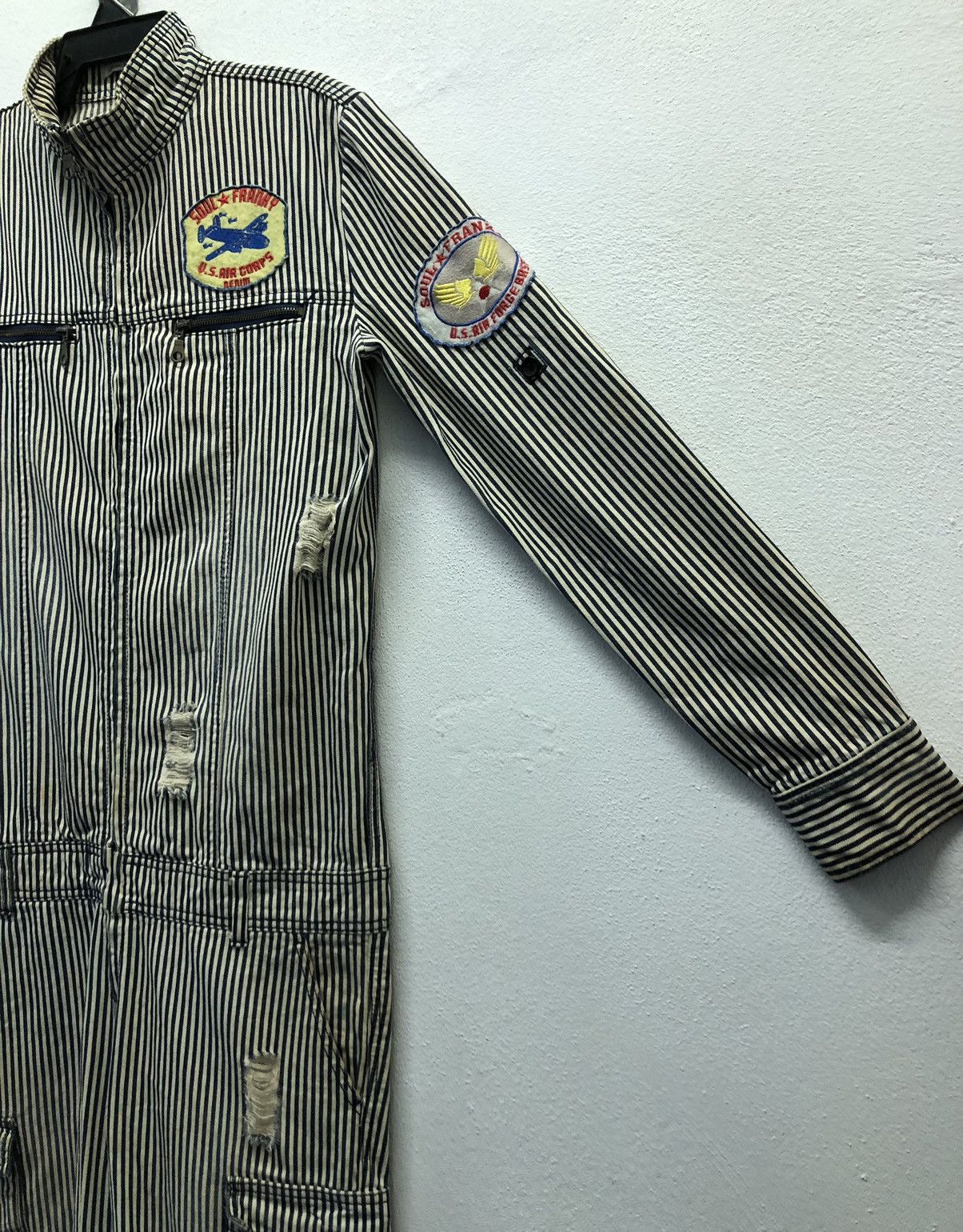 Vintage Vintage Soul Franky U.S.Air Corps Denim Jumpsuits Size US 36 / EU 52 - 6 Thumbnail