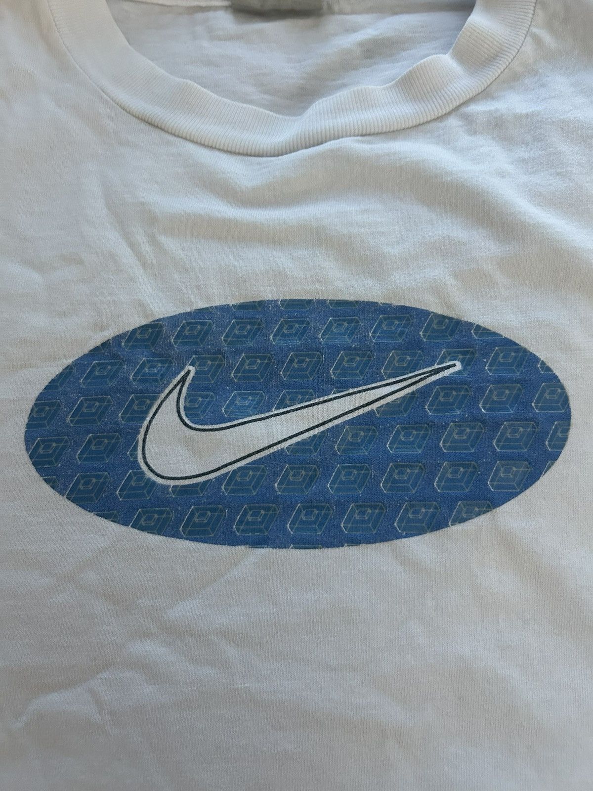Nike × Vintage Vintage Nike Logo Tee White XL Size US XL / EU 56 / 4 - 3 Thumbnail