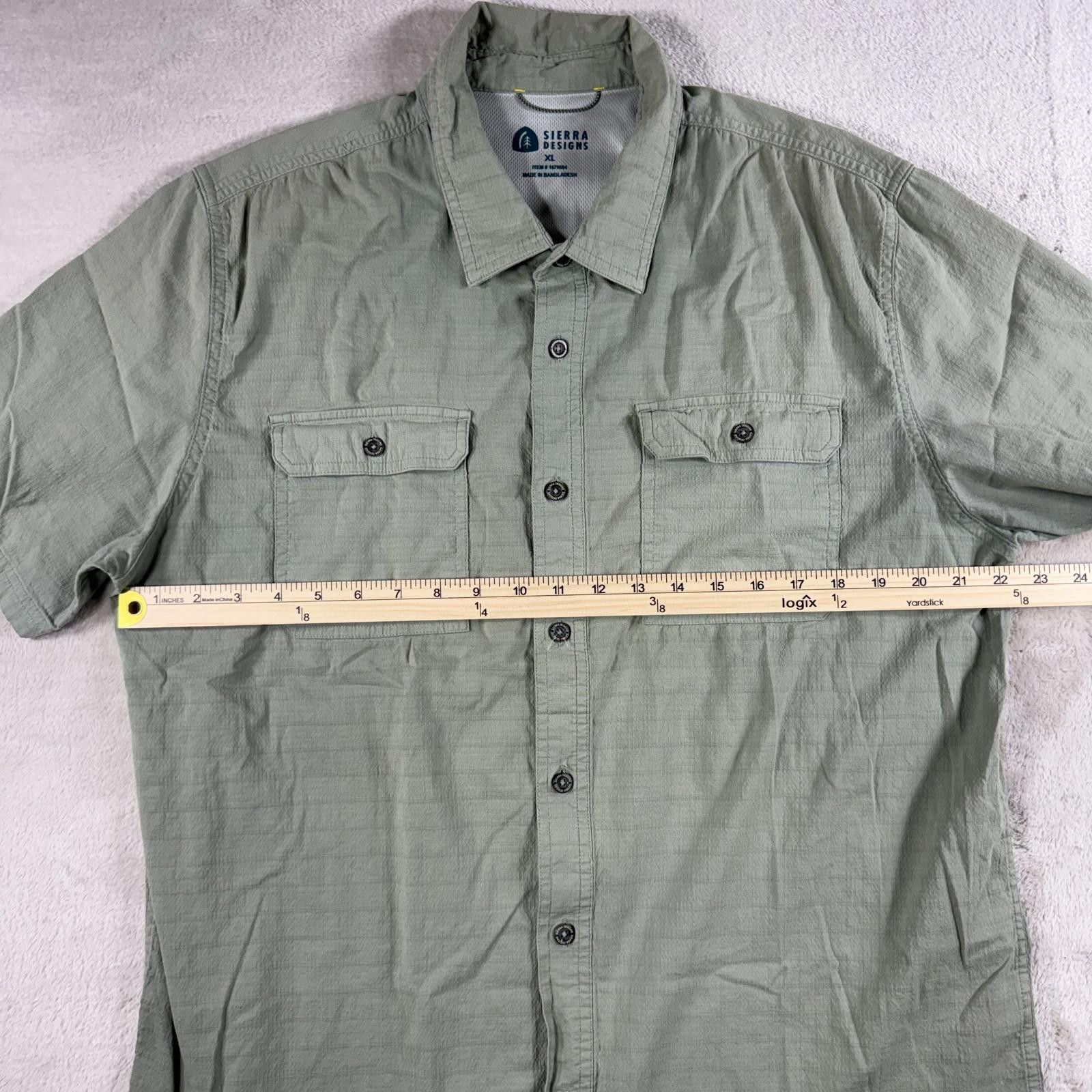 Eddie Bauer Sierra Designs Shirt Men's XL Green Button Down Short Sleeve Size US XL / EU 56 / 4 - 6 Thumbnail