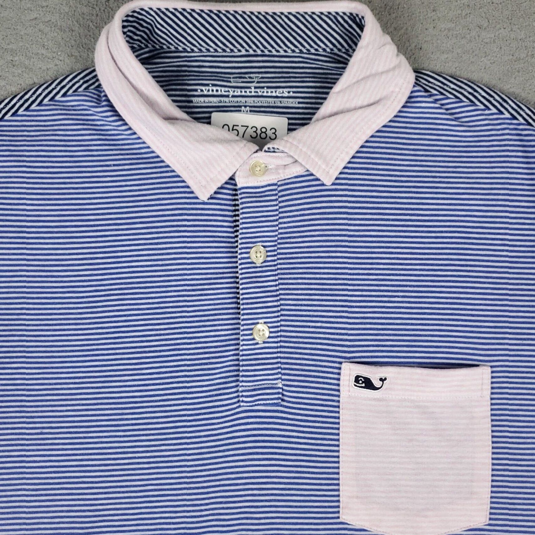 Vineyard Vines VINTAGE Vineyard Vines Polo Shirt Men Medium Blue Pink Stripe All Seasons Casual Short Sleeve Men's Size US M / EU 48-50 / 2 - 2 Thumbnail