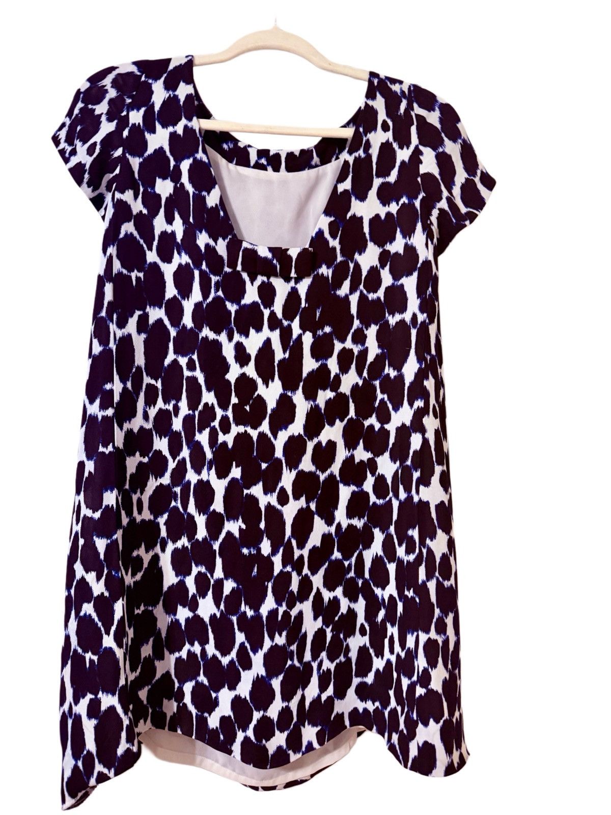 Kate Spade Kate Spade New York Navy White Animal Print Shift Dress Size XS / US 0-2 / IT 36-38 - 2 Thumbnail