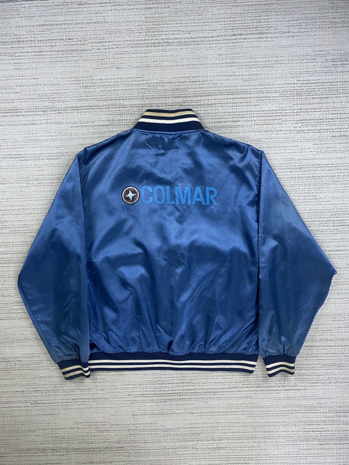 Colmar × Japanese Brand Vintage Colmar Rare Satin Big Logo Varsity Jacket Size US L / EU 52-54 / 3 - 1 Thumbnail