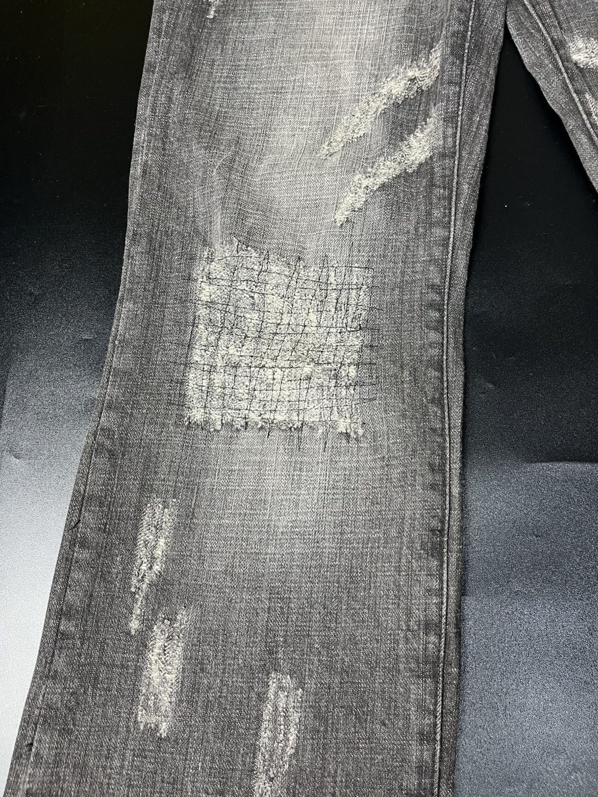 If Six Was Nine × Japanese Brand × Le Grande Bleu (L.G.B.) Japanese Flared Soldberry Distressed punk Jeans Size US 32 / EU 48 - 9 Thumbnail