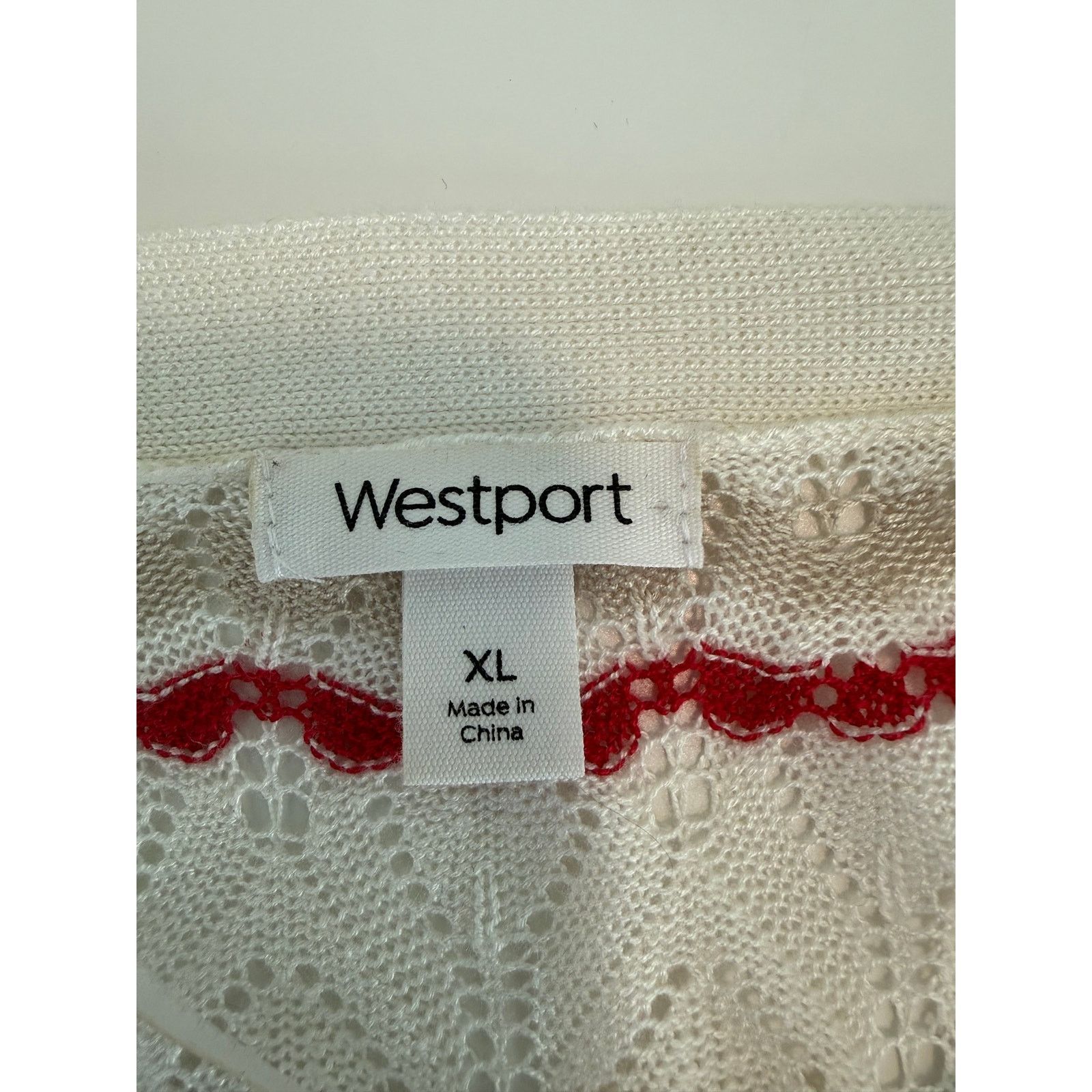 Other Westport Striped Knit Open Cardigan Women Cream XL - A010 Size XL / US 12-14 / IT 48-50 - 4 Thumbnail