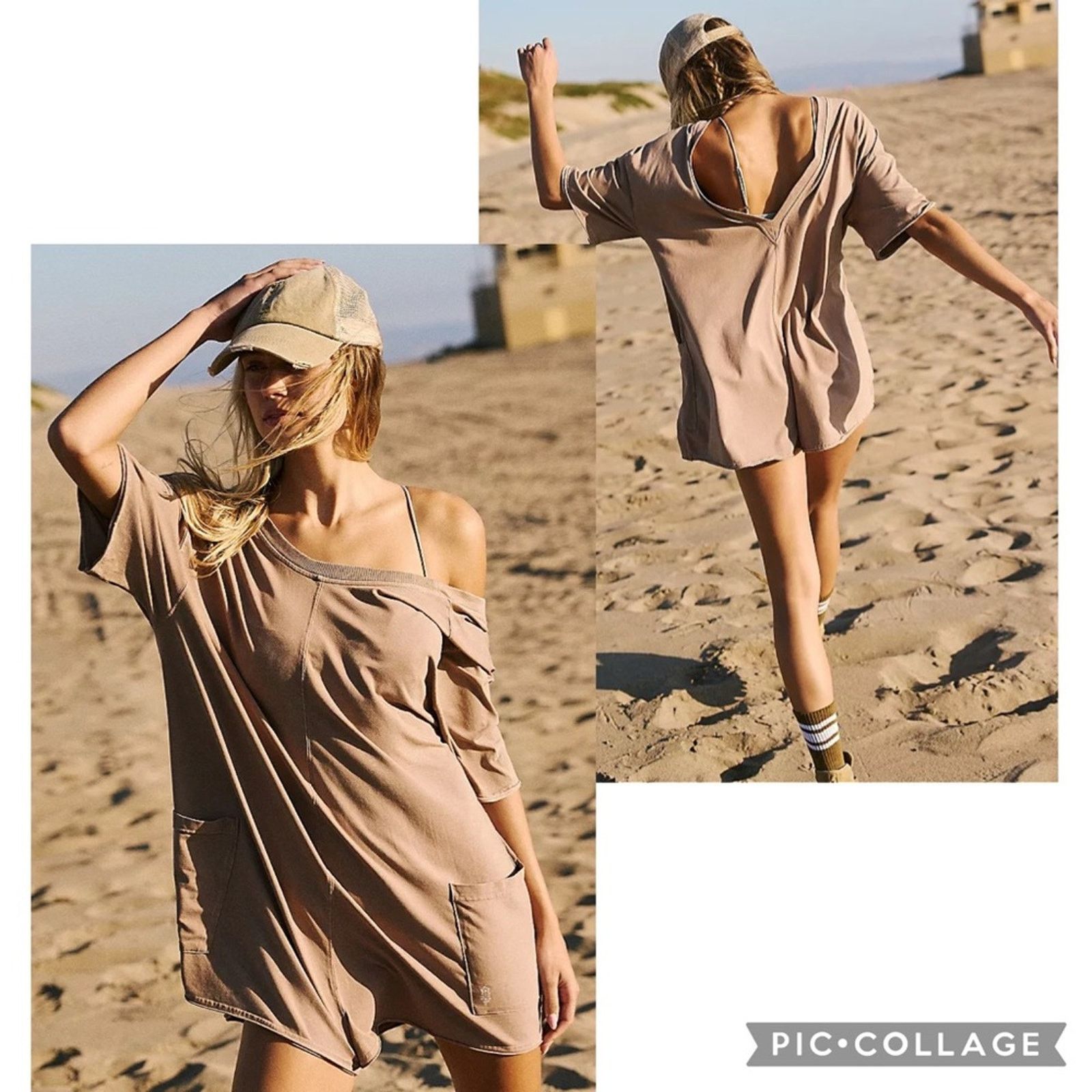 Free People NEW! $60 FREE PEOPLE Movement XS HOT SHOT TEE ROMPER Shorts Size 26" / US 2 / IT 38 - 1 Thumbnail