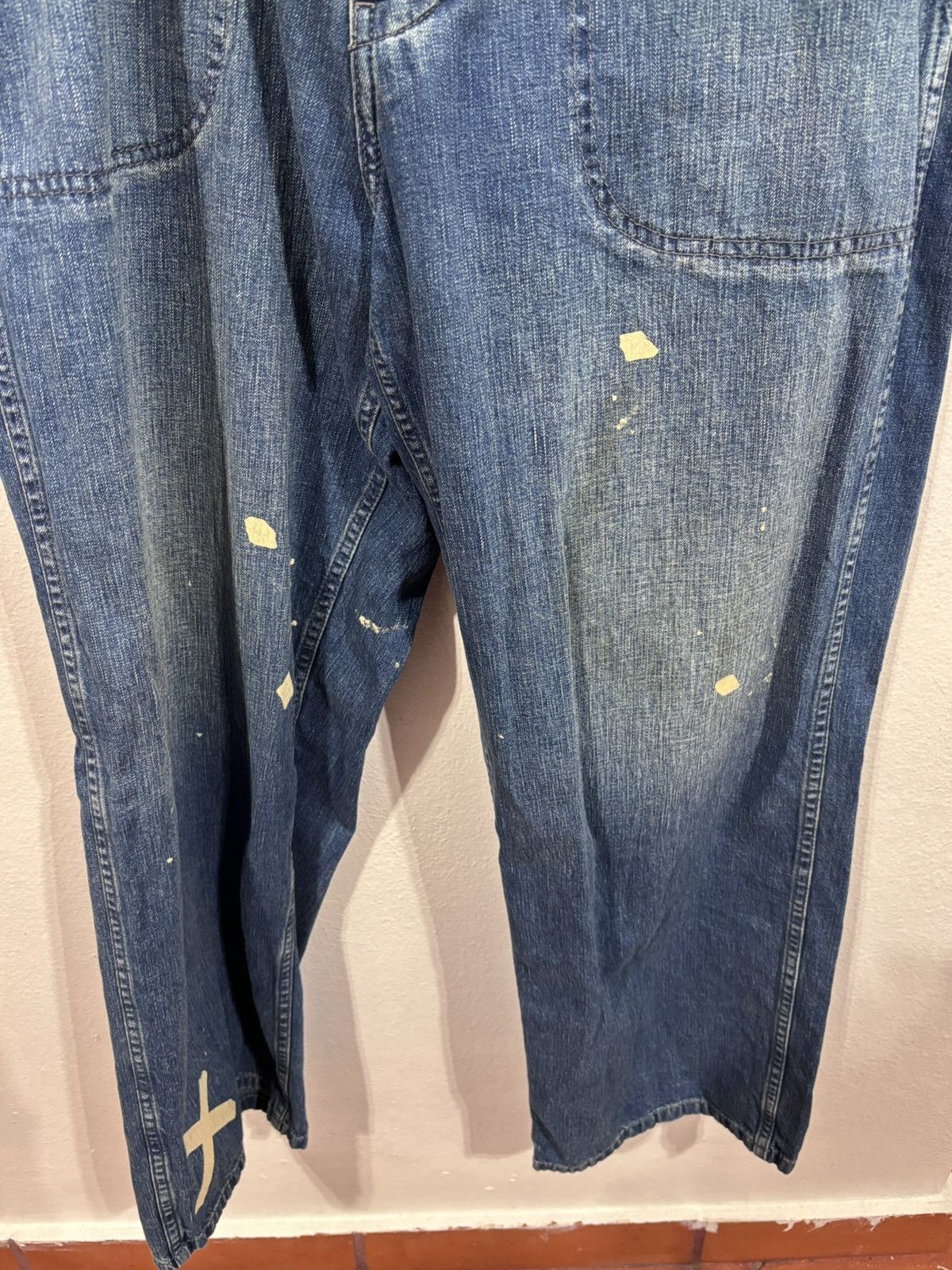 Maison Margiela Maison Margiela Paint Splatter Wide-Leg Jeans Size US 30 / EU 46 - 3 Thumbnail