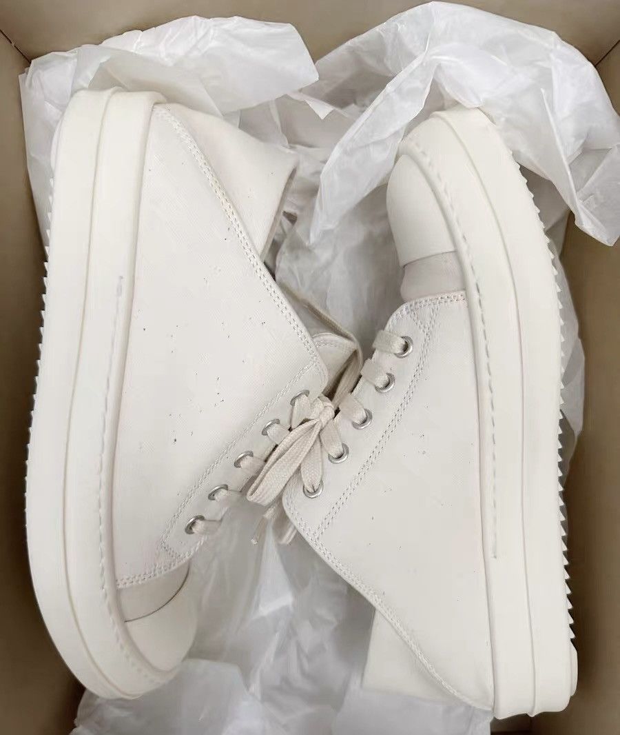 Rick Owens Rick Owens 24SS white canvas slip-on heel sneakers Size US 6.5 / EU 39-40 - 5 Thumbnail