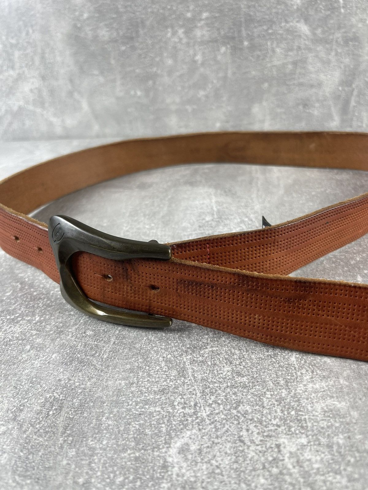 Just Cavalli Just Cavalli Y2K Vintage Leather Belt Brown Textured Size ONE SIZE - 4 Thumbnail