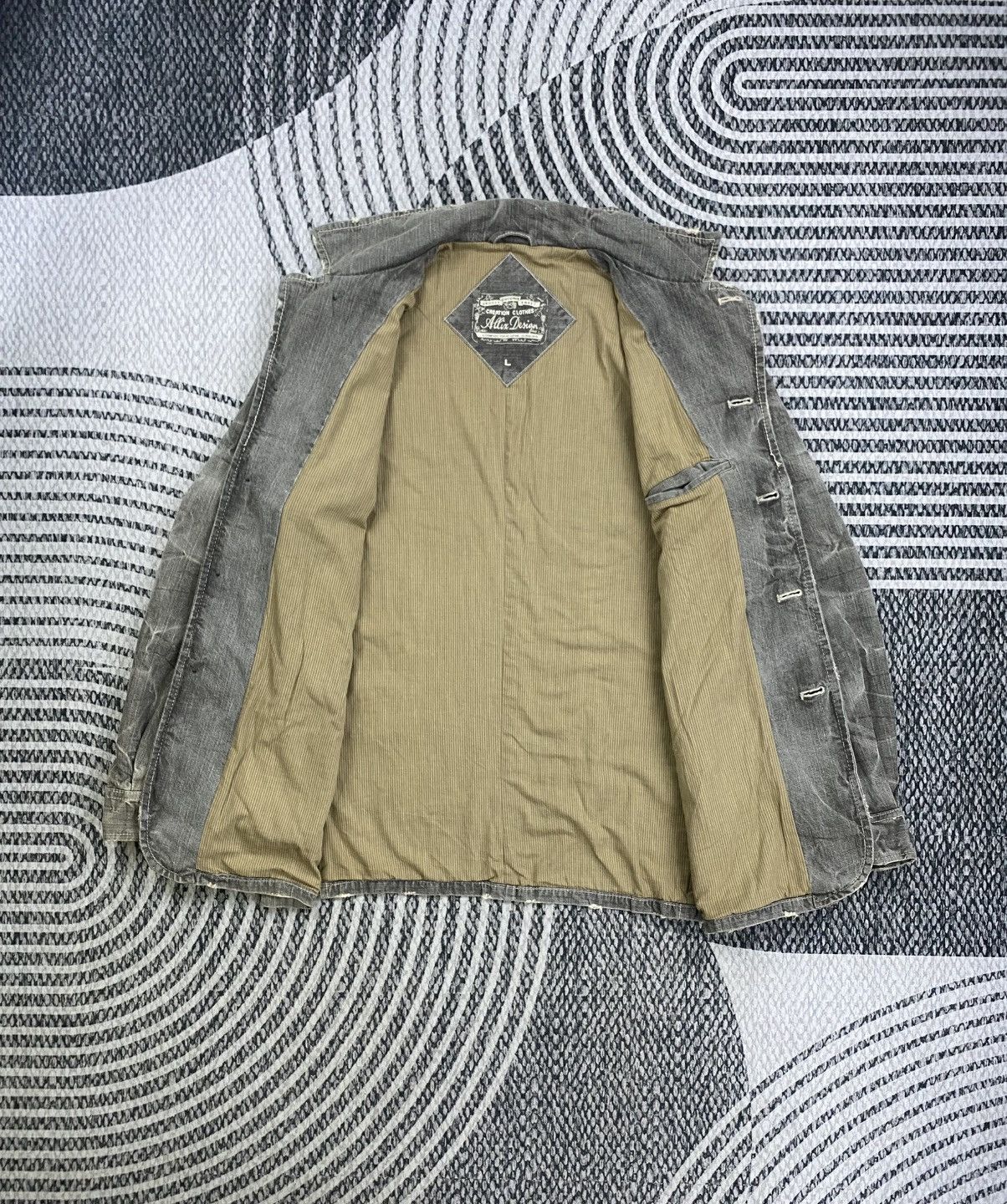 If Six Was Nine Vintage Allix Design Rare Washed Grey Fullbutton Jacket Size US M / EU 48-50 / 2 - 6 Thumbnail