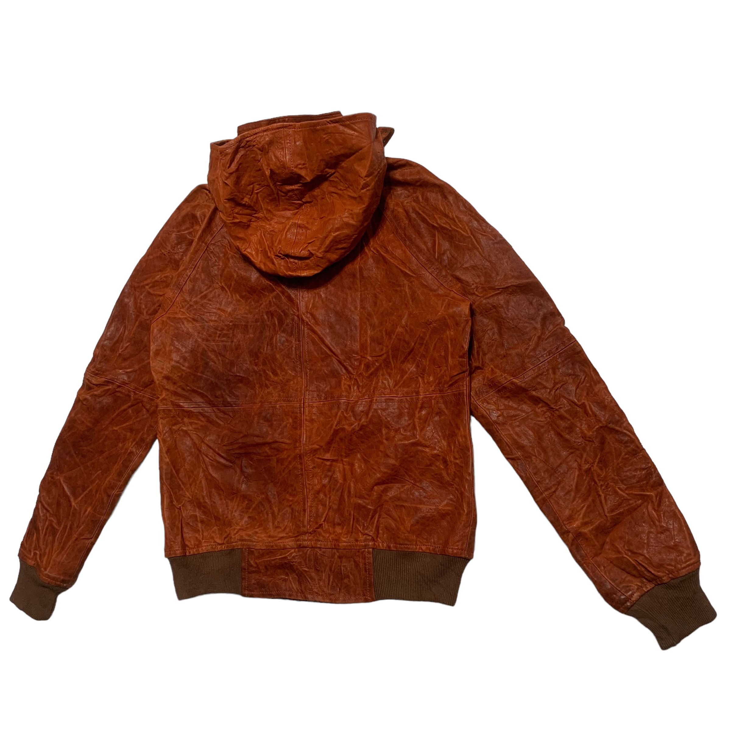 Iroquois Japan Iroquois Hooded Leather Jacket Size US S / EU 44-46 / 1 - 9 Thumbnail
