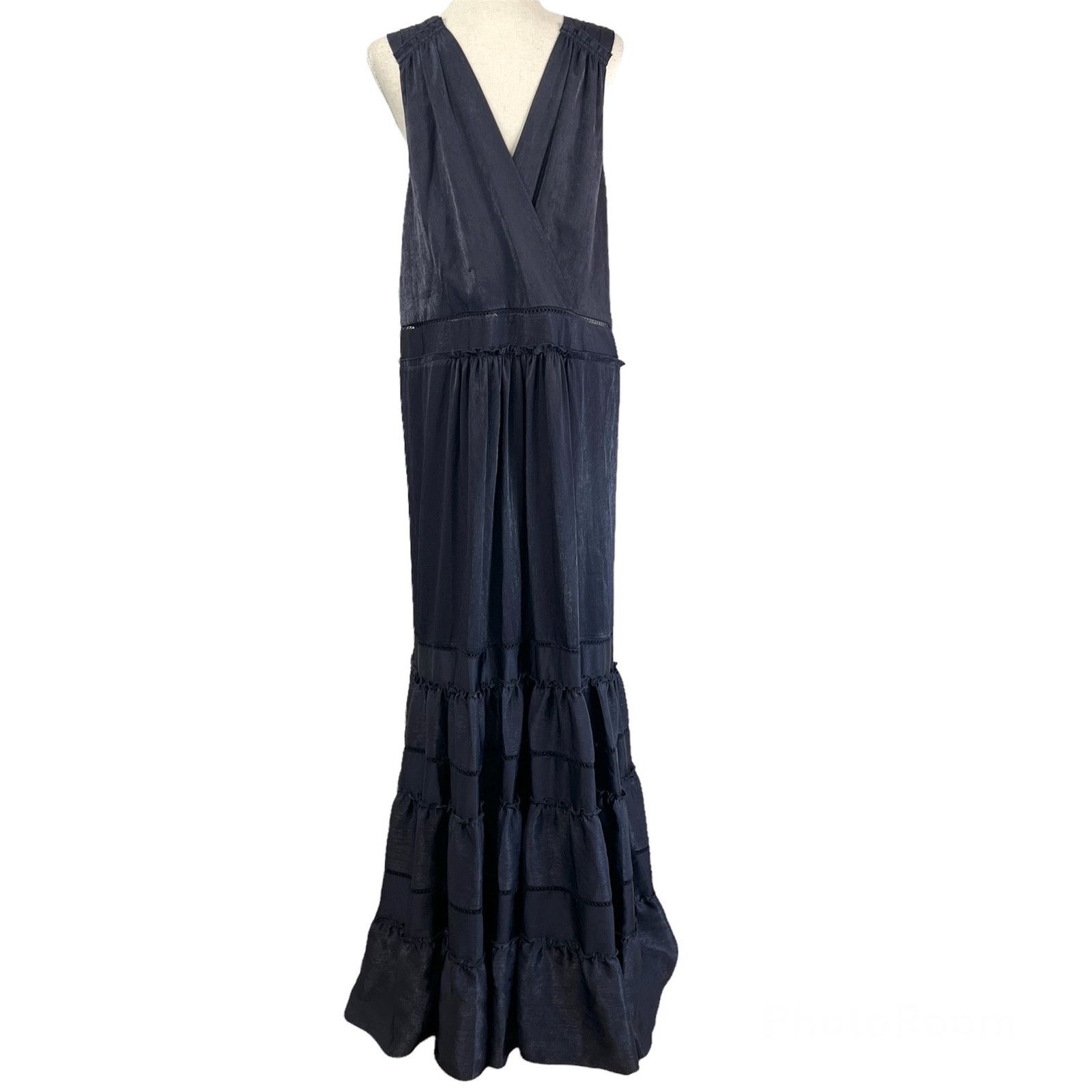 Jonathan Simkhai Jonathan Simkhai Tiered Sleeveless V Neck Maxi Dress Size XXL / US 16-18 / IT 52-54 - 13 Thumbnail