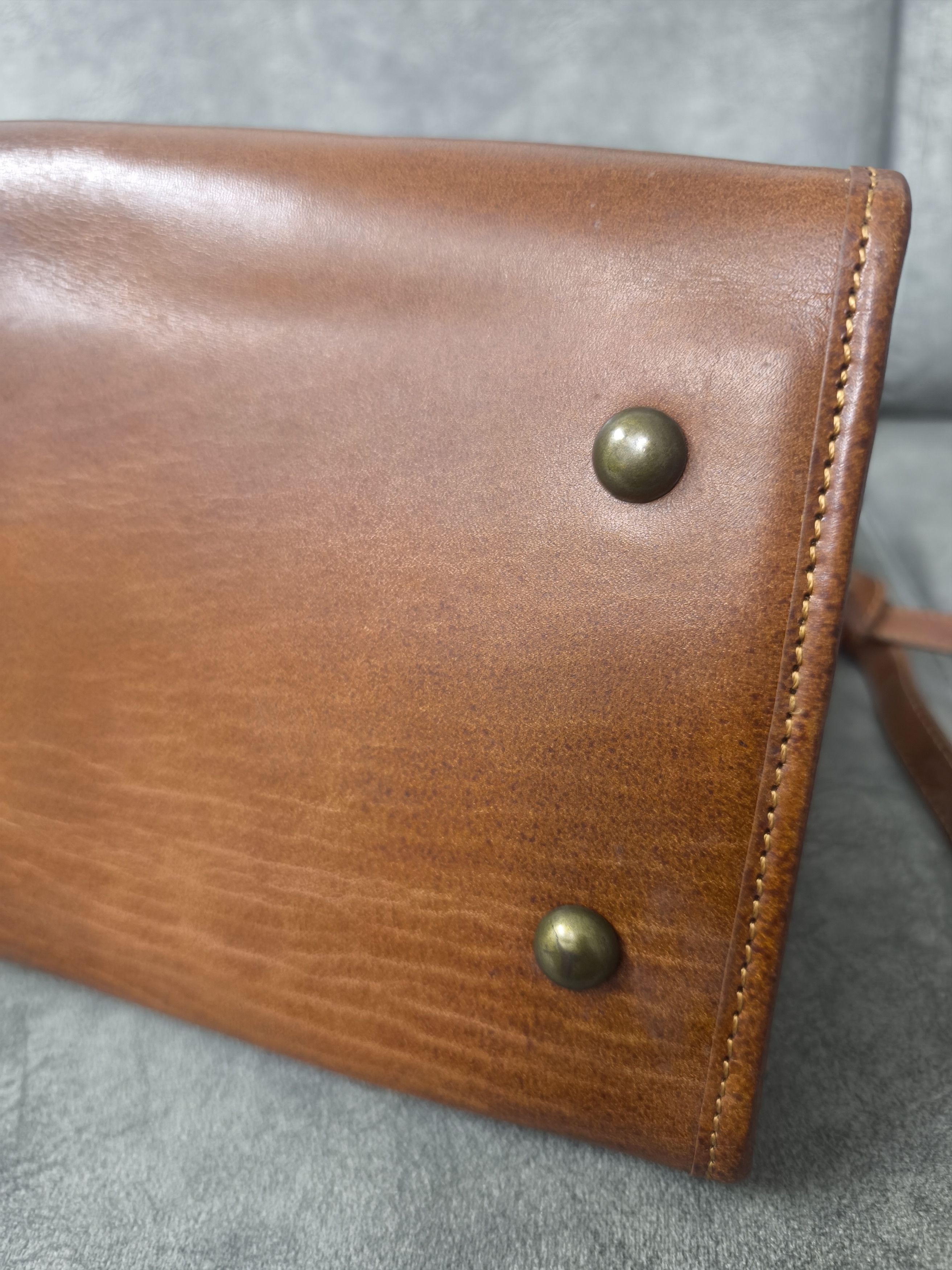 Japanese Brand Goa Carved Denim Bag Inspired Birkin Hermes Size ONE SIZE - 5 Thumbnail
