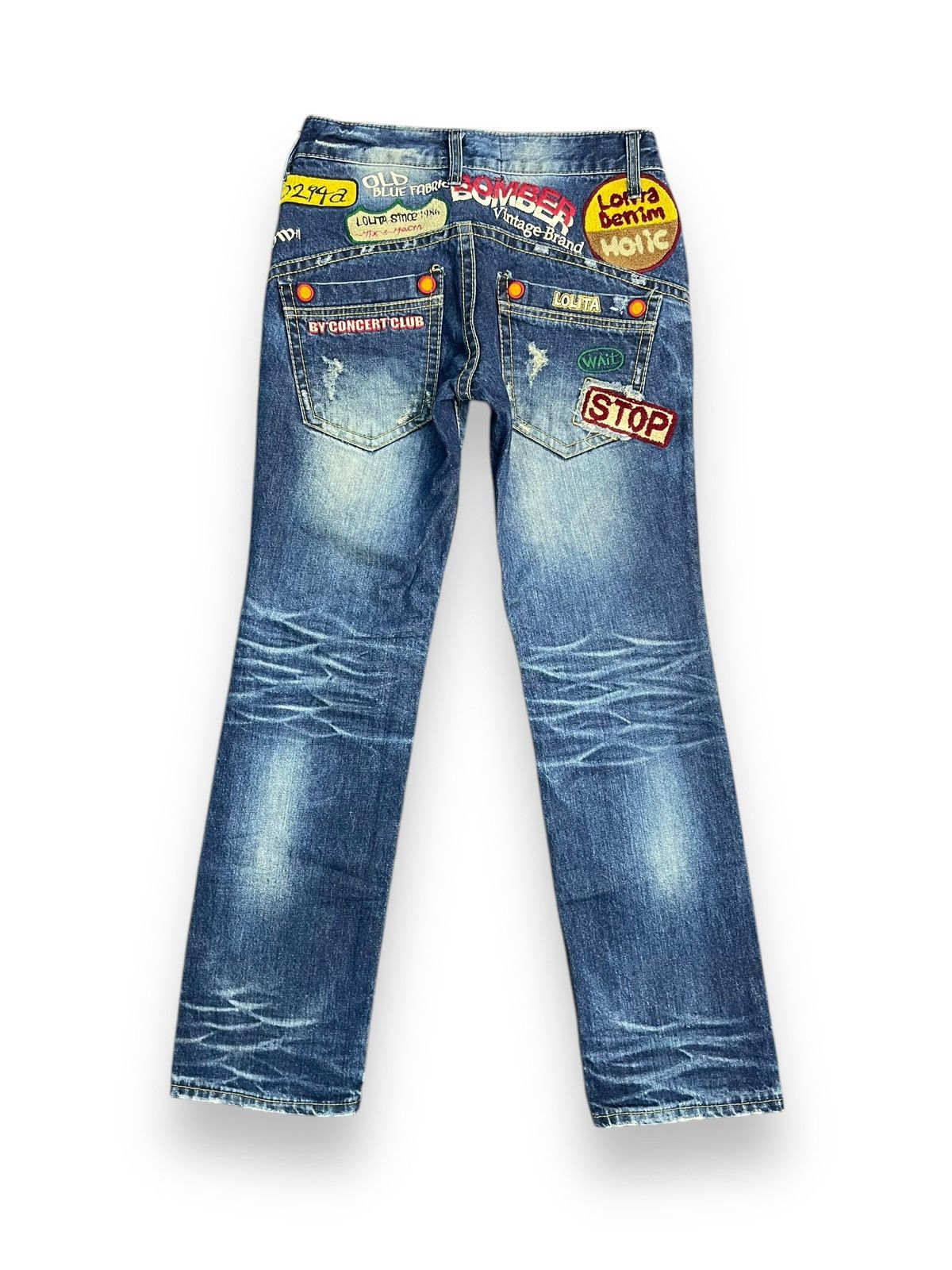 If Six Was Nine × Le Grande Bleu (L.G.B.) × Vintage Vintage Lolita Jeans Low Rise Jeans Size US 29 - 1 Thumbnail