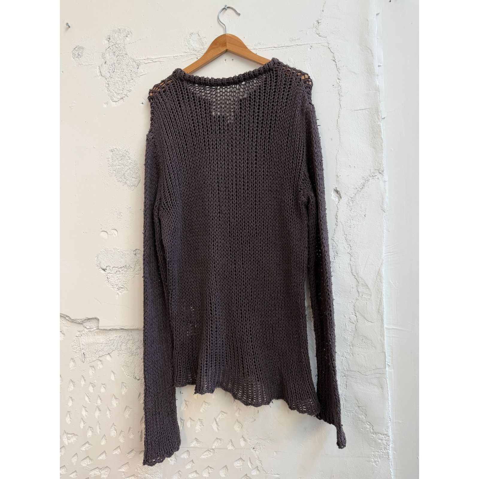 Greg Lauren Greg Lauren Loose Knitted Fisherman Crewneck Sweater Size US M / EU 48-50 / 2 - 2 Thumbnail