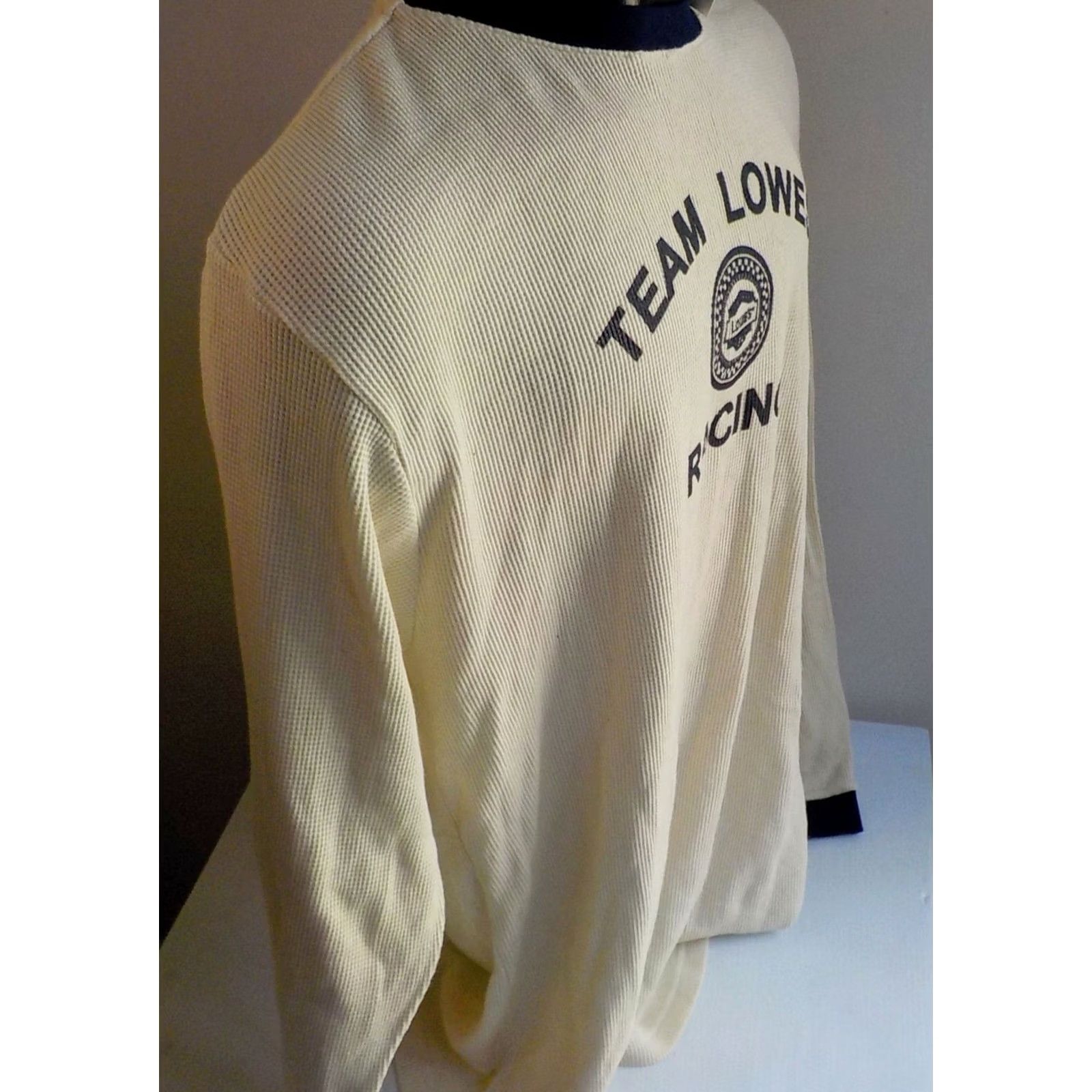 Chase Authentics CHASE AUTHENTICS LS Thermal T Shirt Team Lowes Racing XL Ivory/Navy - New With Tag Size US XL / EU 56 / 4 - 3 Thumbnail
